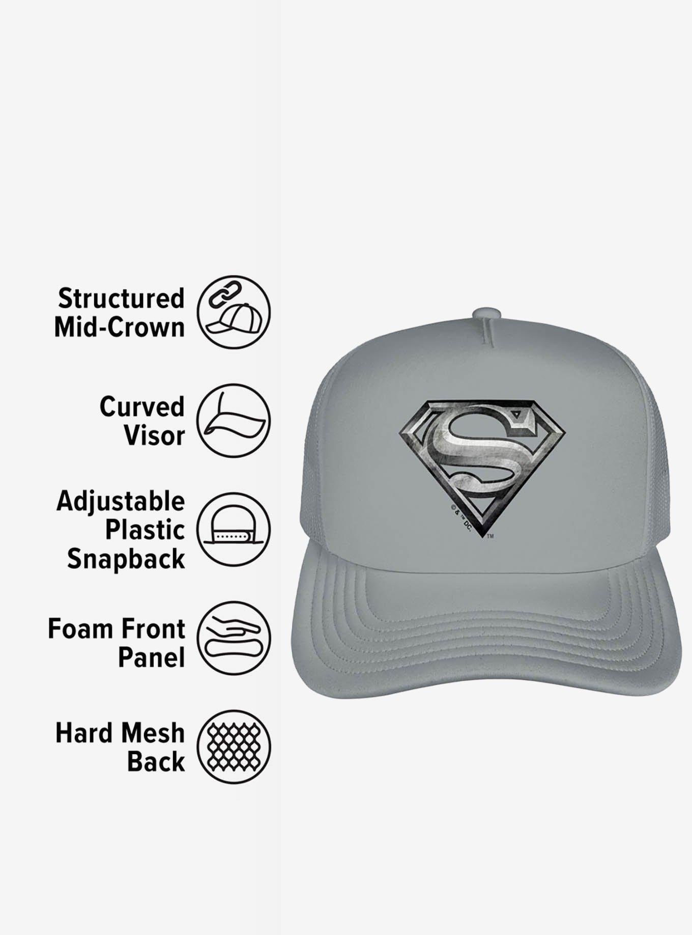 Superman Steel Logo Foam Trucker Hat, , alternate