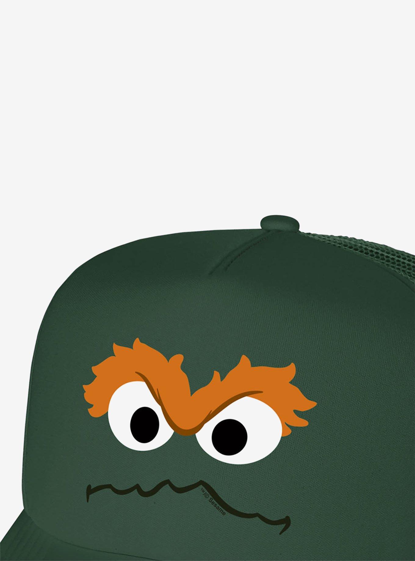 Sesame Street Oscar The Grouch Face Foam Trucker Hat, , alternate