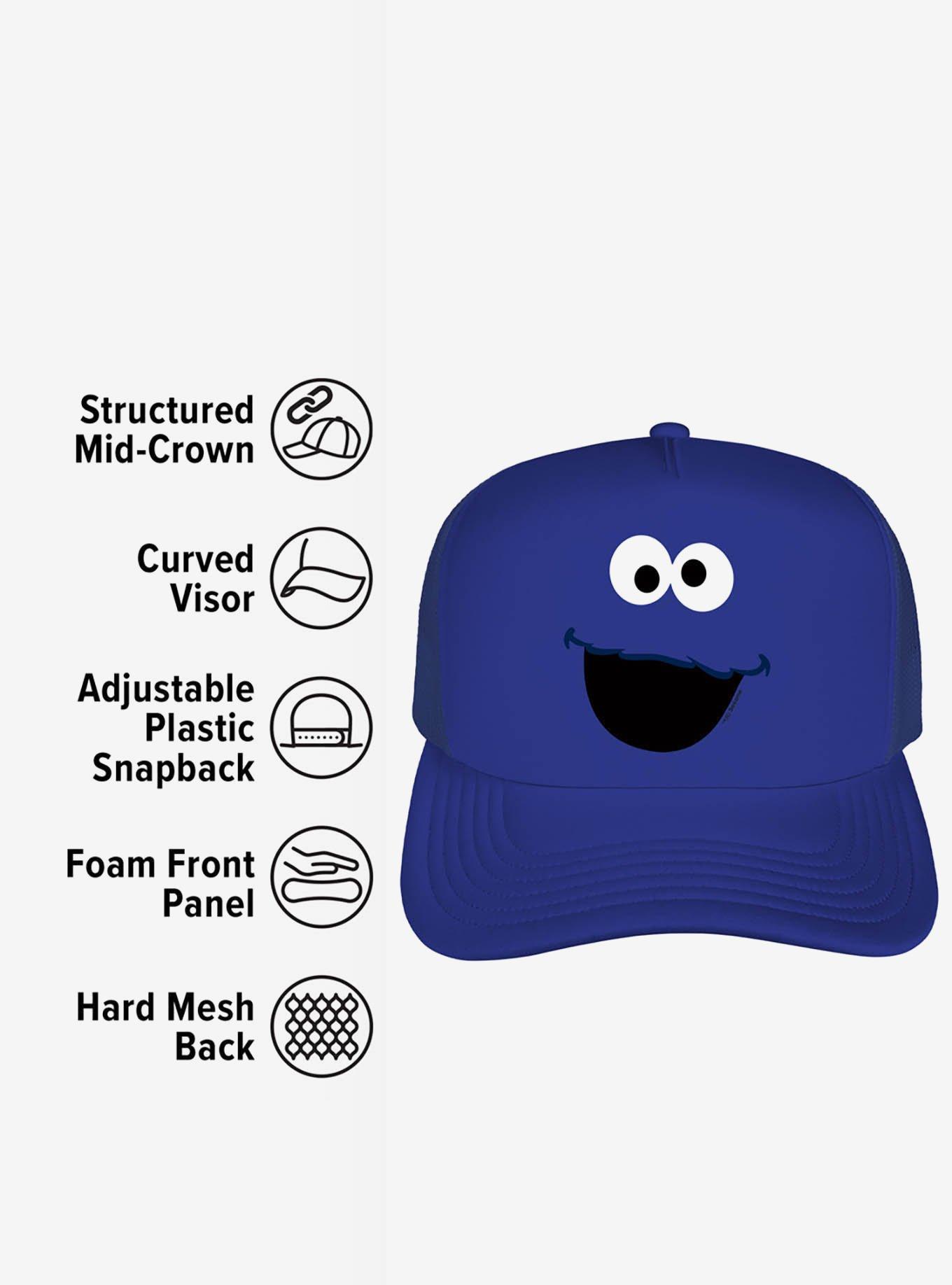Sesame Street Cookie Monster Face Foam Trucker Hat, , alternate