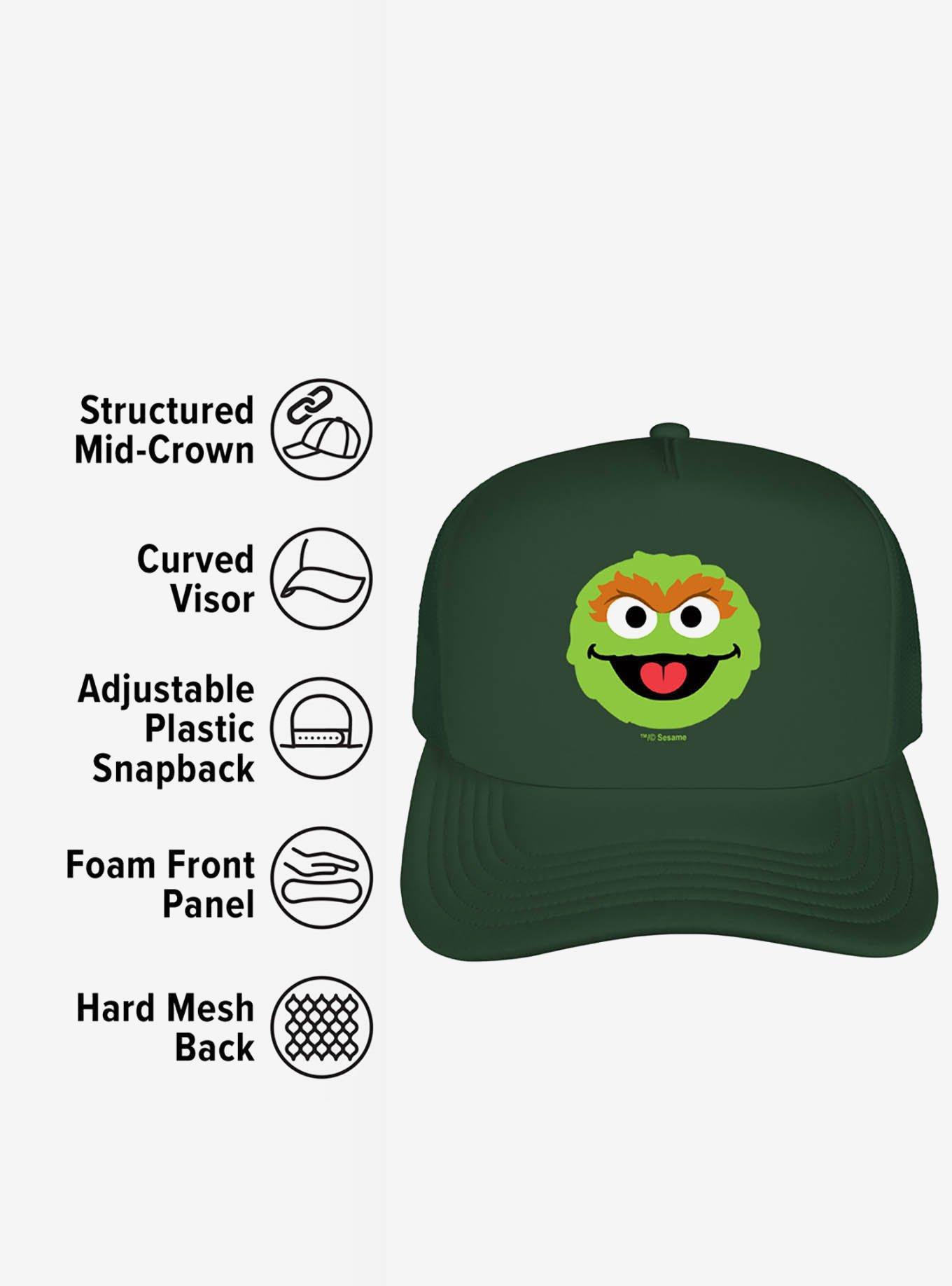 Sesame Street Oscar Head Foam Trucker Hat, , alternate