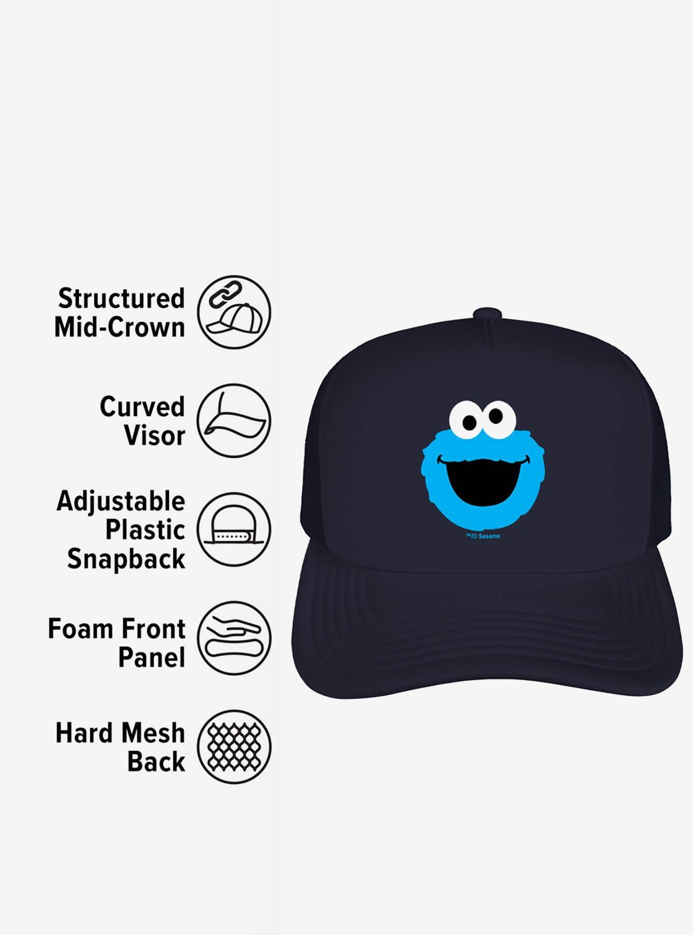 Sesame Street Cookie Monster Head Foam Trucker Hat, , alternate