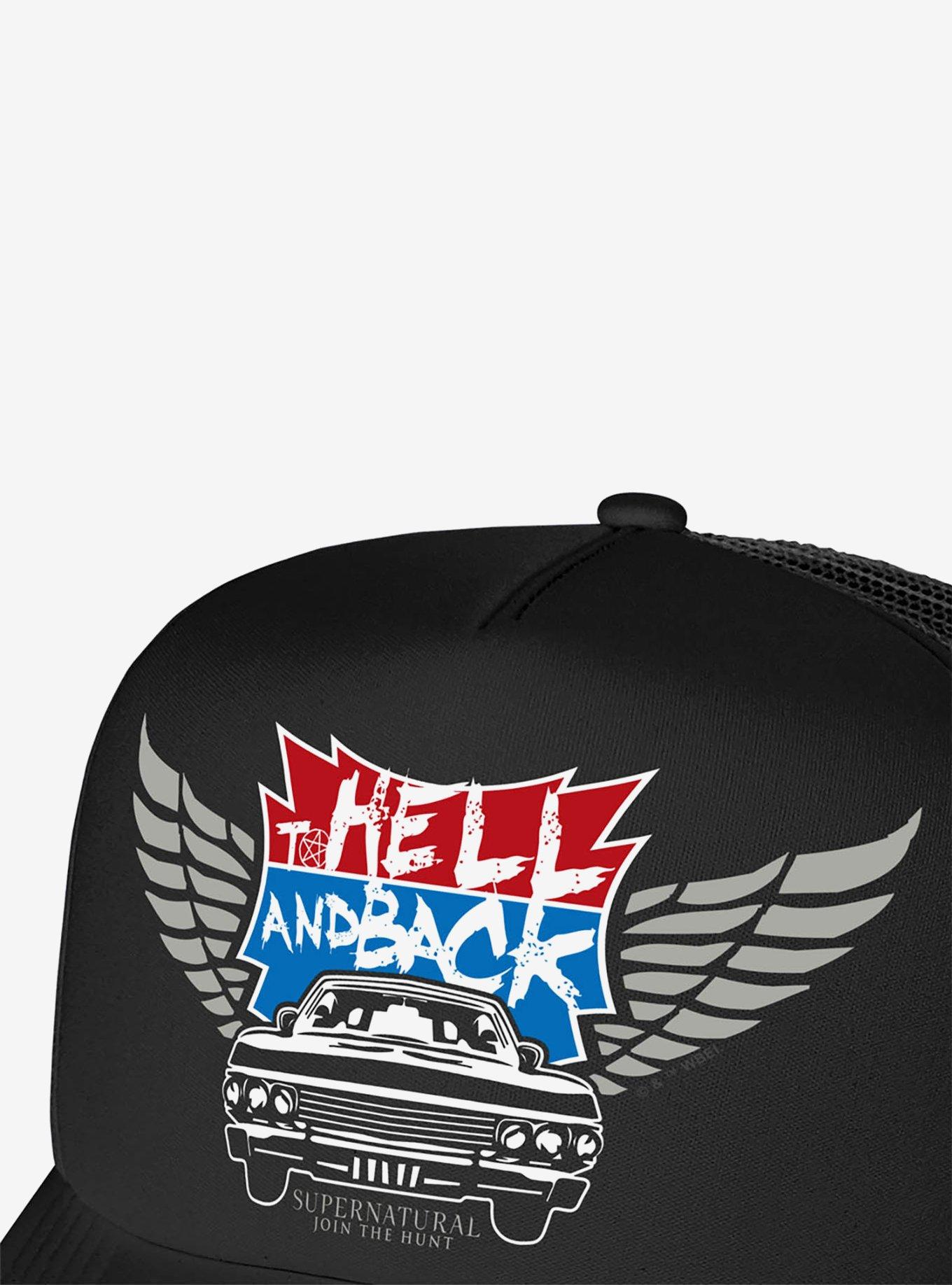 Supernatural To Hell And Back Foam Trucker Hat, , alternate