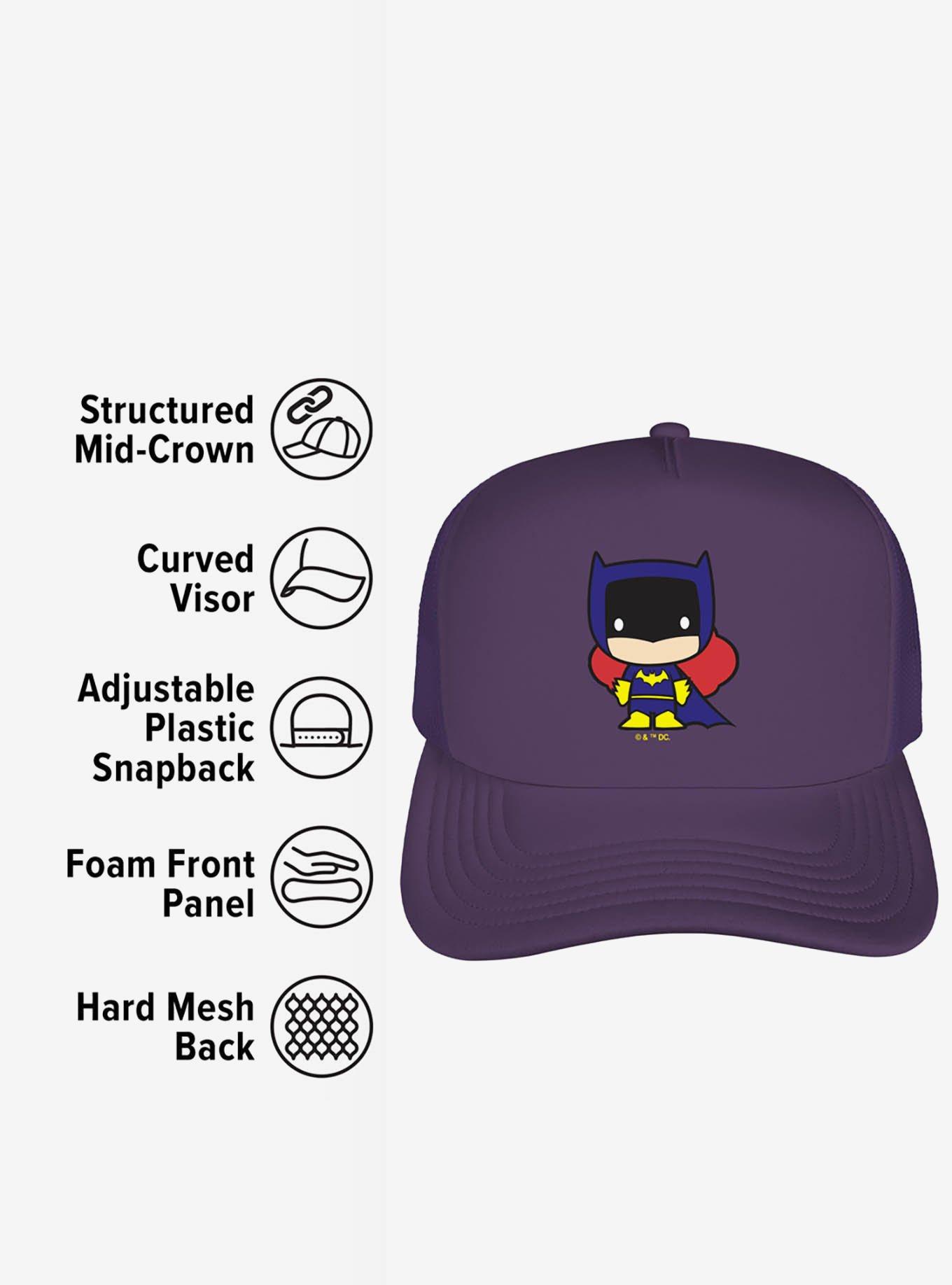 Batman Batgirl Cute Chibi Character Foam Trucker Hat, , alternate