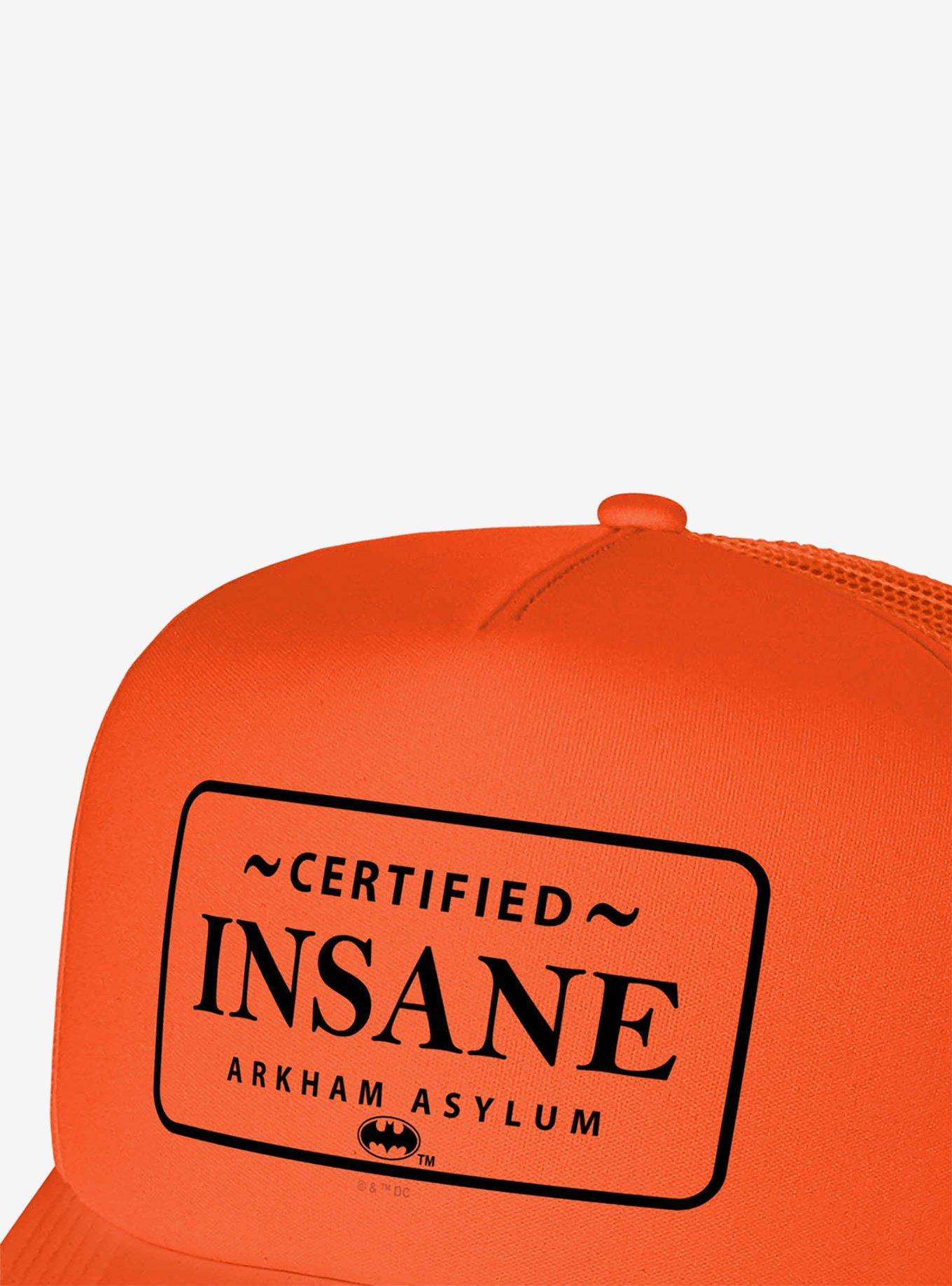 Batman Joker Certified Insane Arkham Asylum Foam Trucker Hat, , hi-res