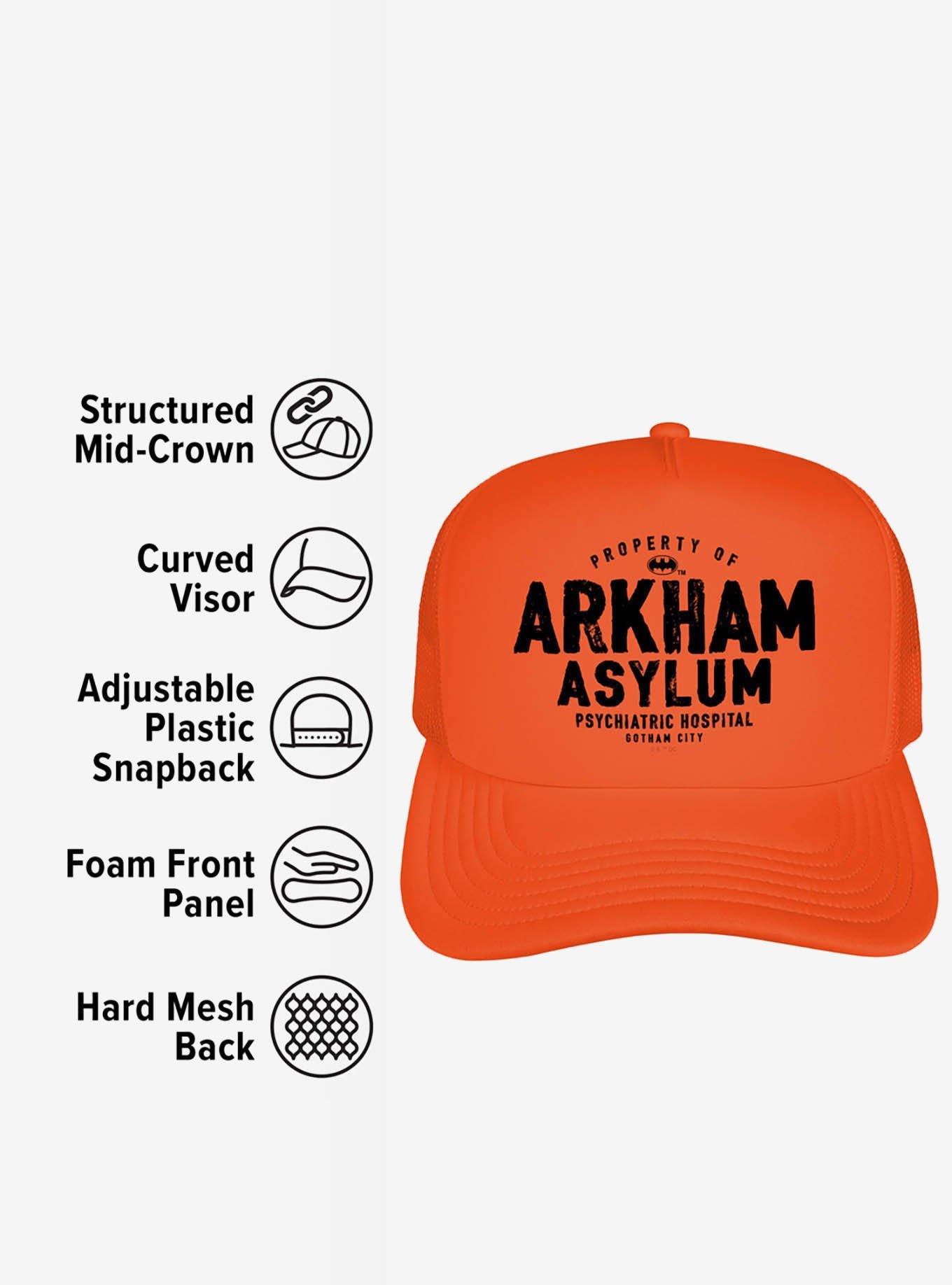 Batman Property Of Arkham Asylum Foam Trucker Hat, , alternate