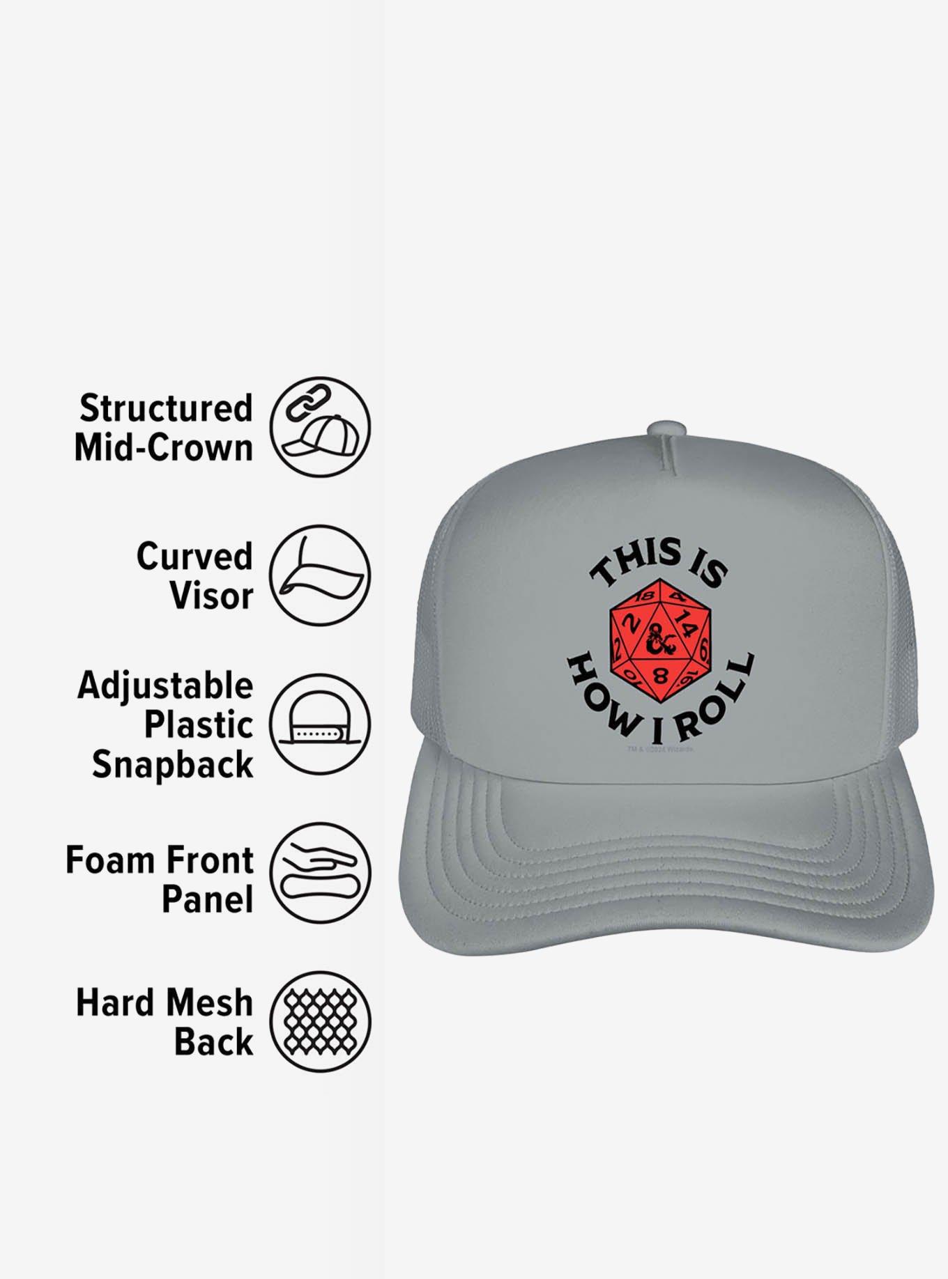 Dungeons And Dragons How I Roll Foam Trucker Hat, , alternate
