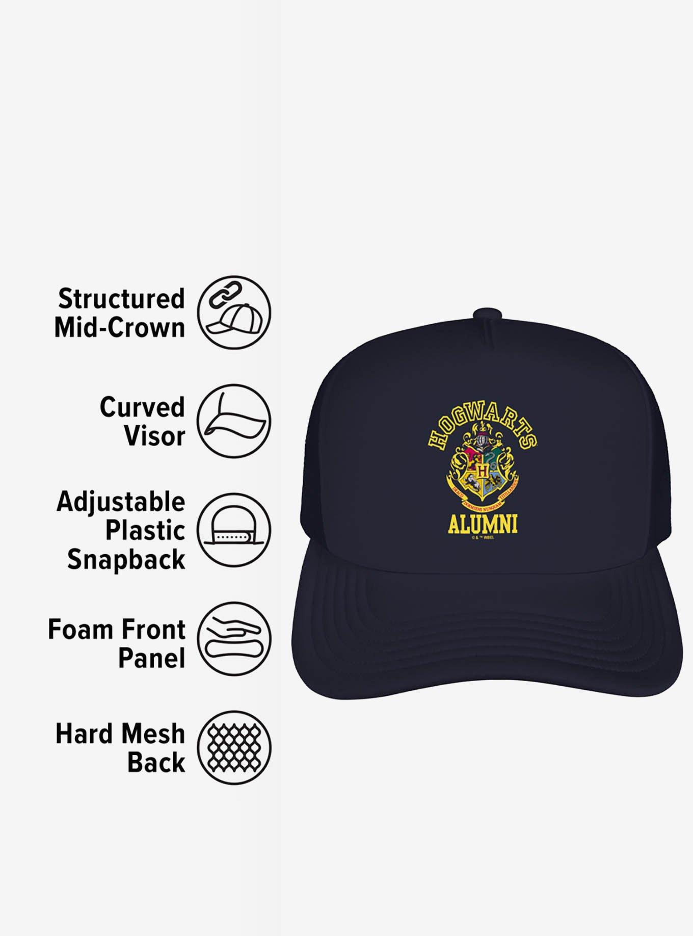 Harry Potter Hogwarts Alumni Crest Foam Trucker Hat, , alternate