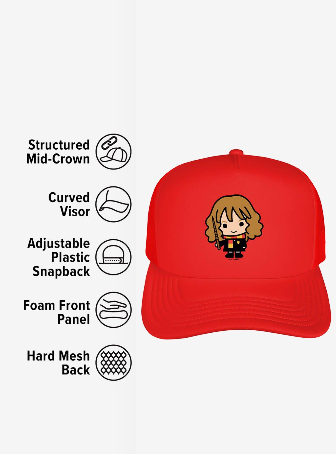 Harry Potter Cute Chibi Hermione Character Foam Trucker Hat, , alternate
