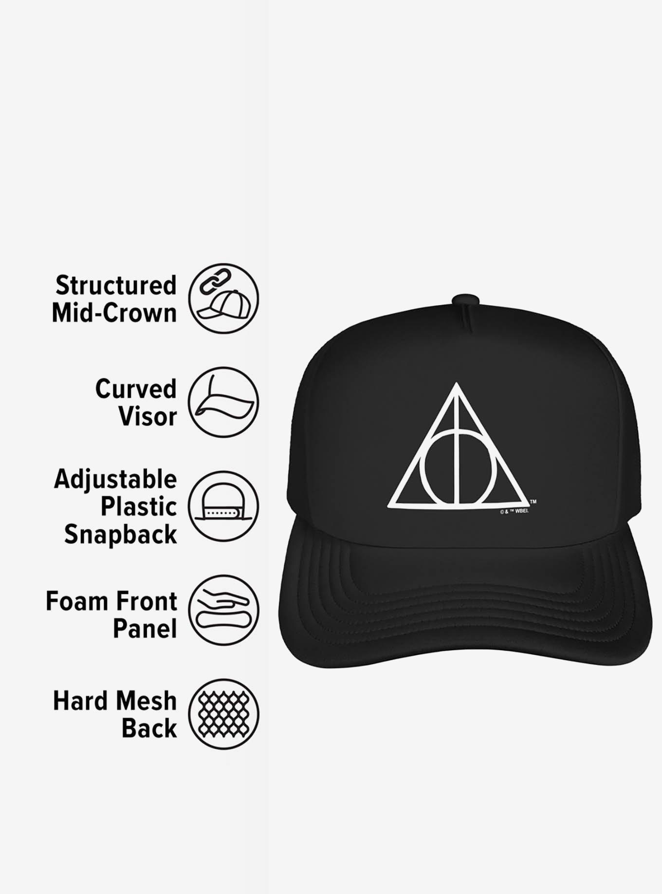 Harry Potter Deathly Hallows Symbol Foam Trucker Hat, , alternate