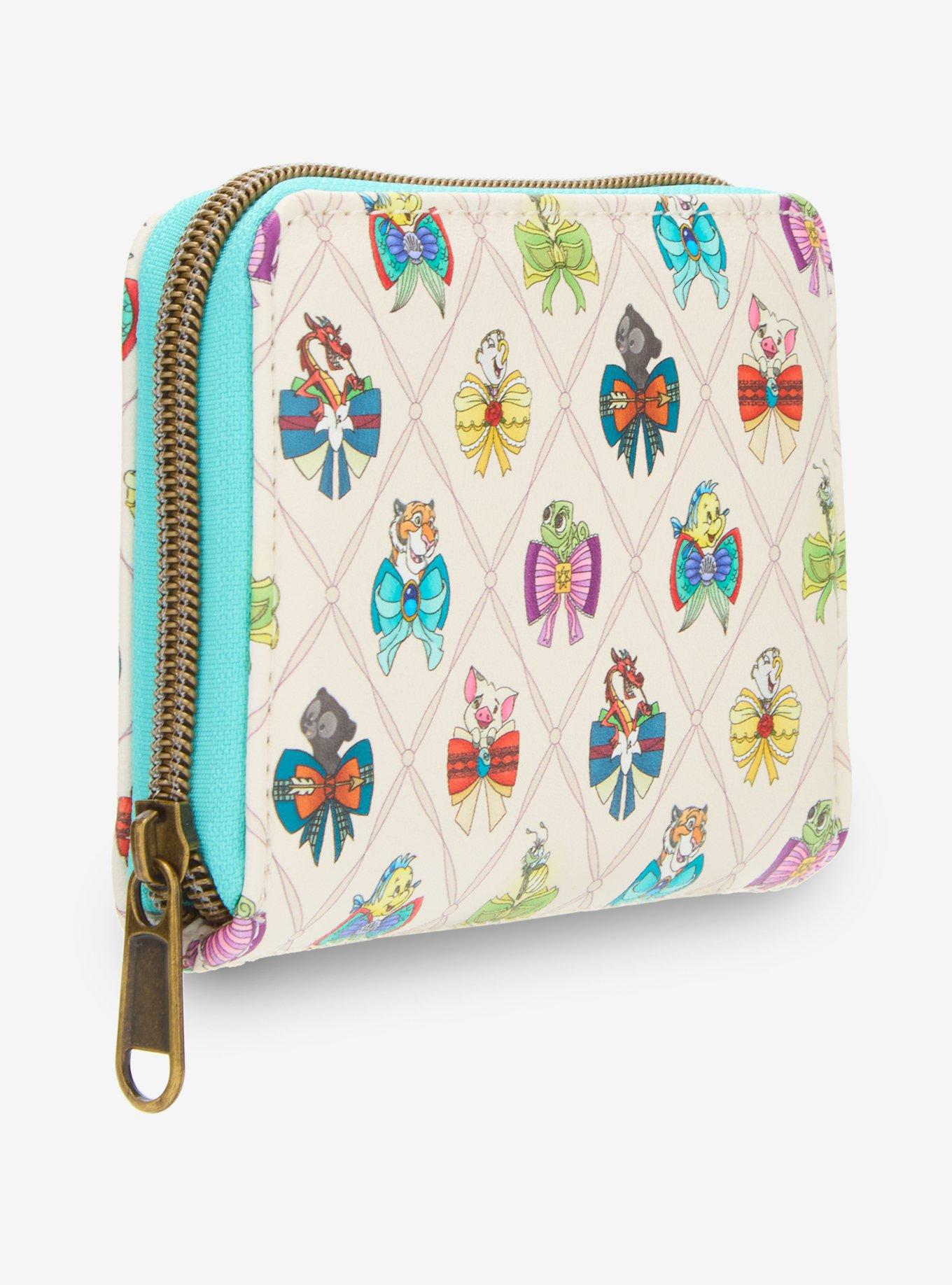 Loungefly Disney Princess Bows & Sidekicks Mini Zipper Wallet, , hi-res