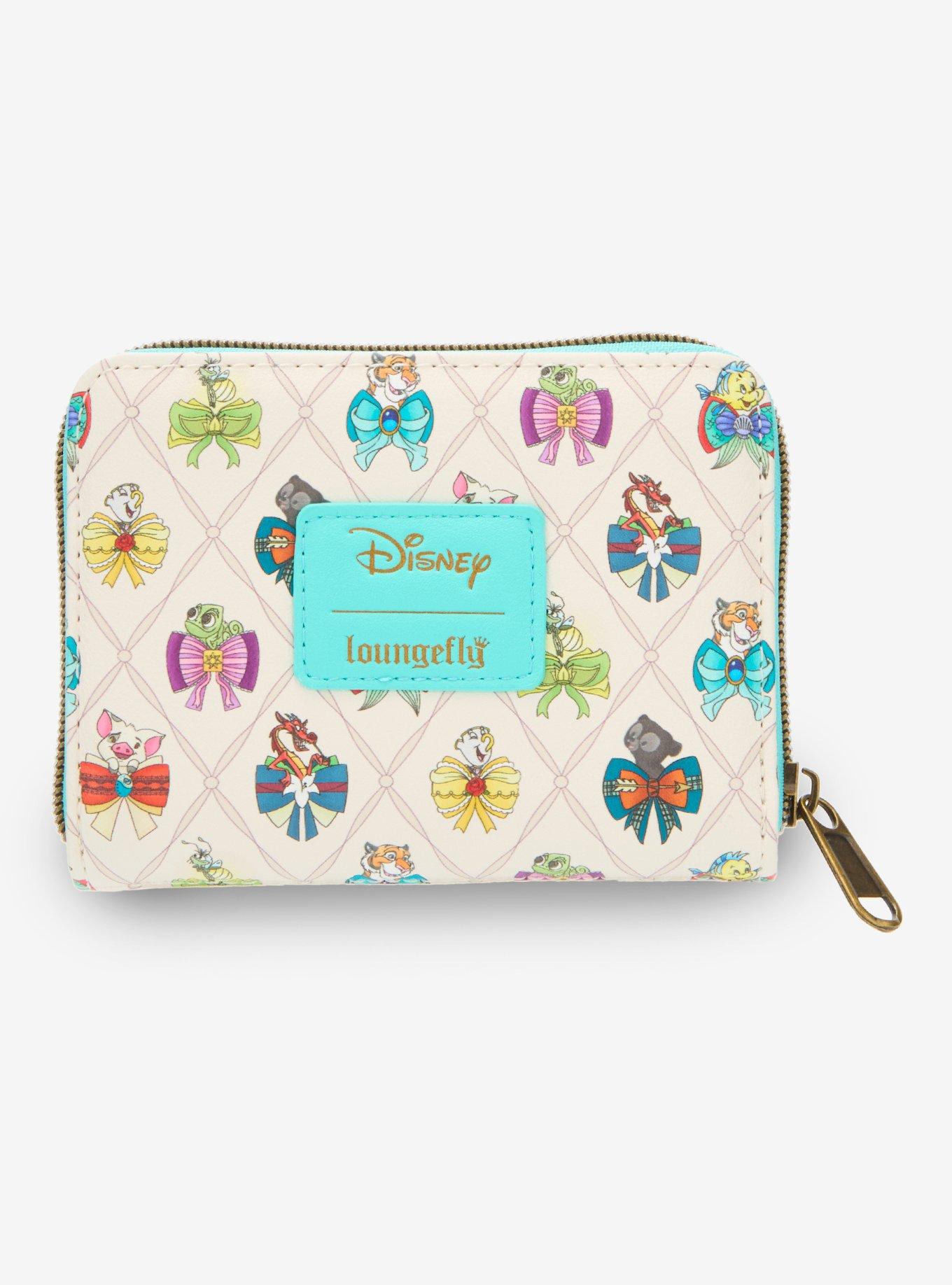 Loungefly Disney Princess Bows & Sidekicks Mini Zipper Wallet, , alternate