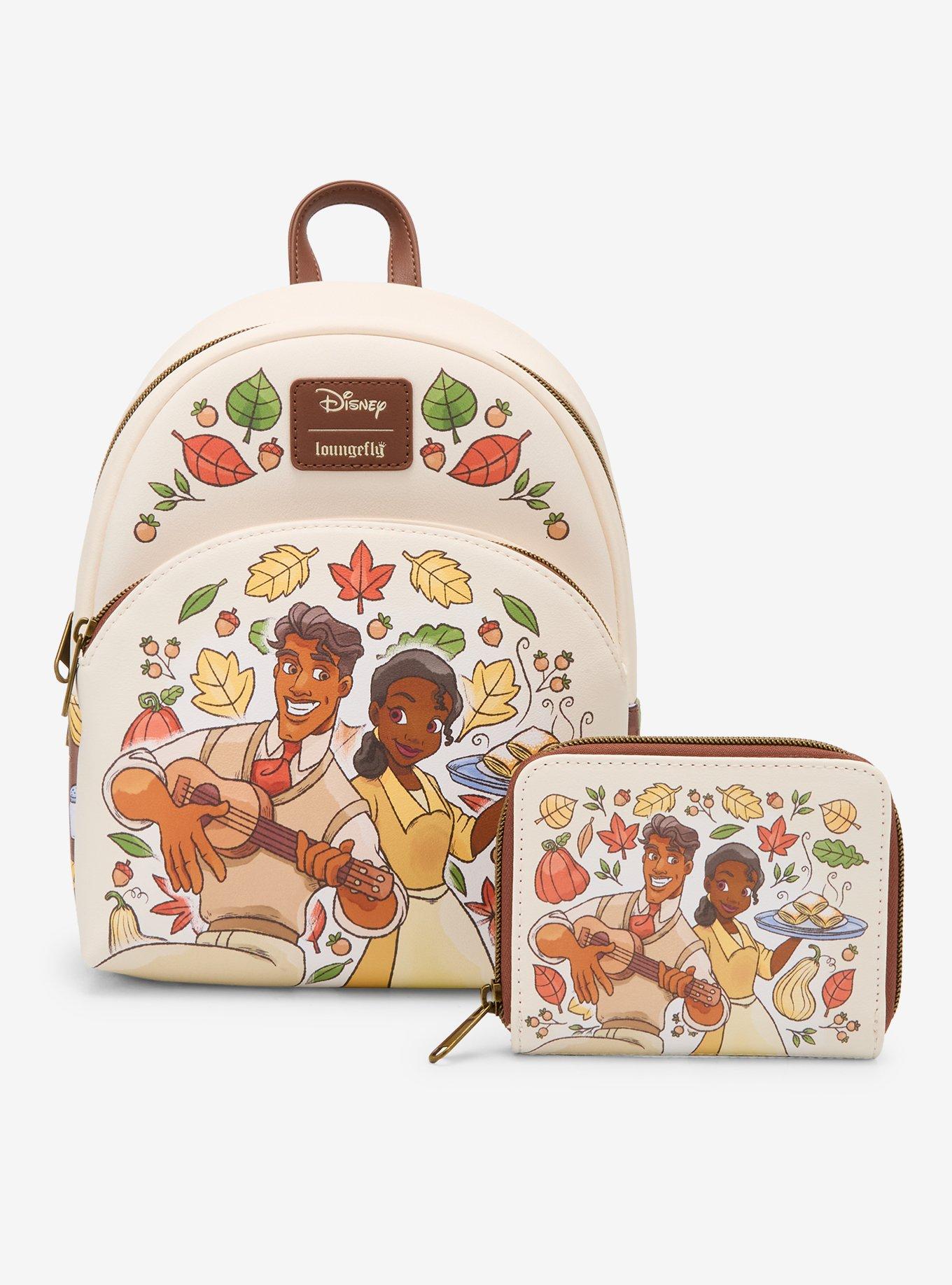 Loungefly Disney The Princess & The Frog Fall Leaves Mini Backpack, , alternate