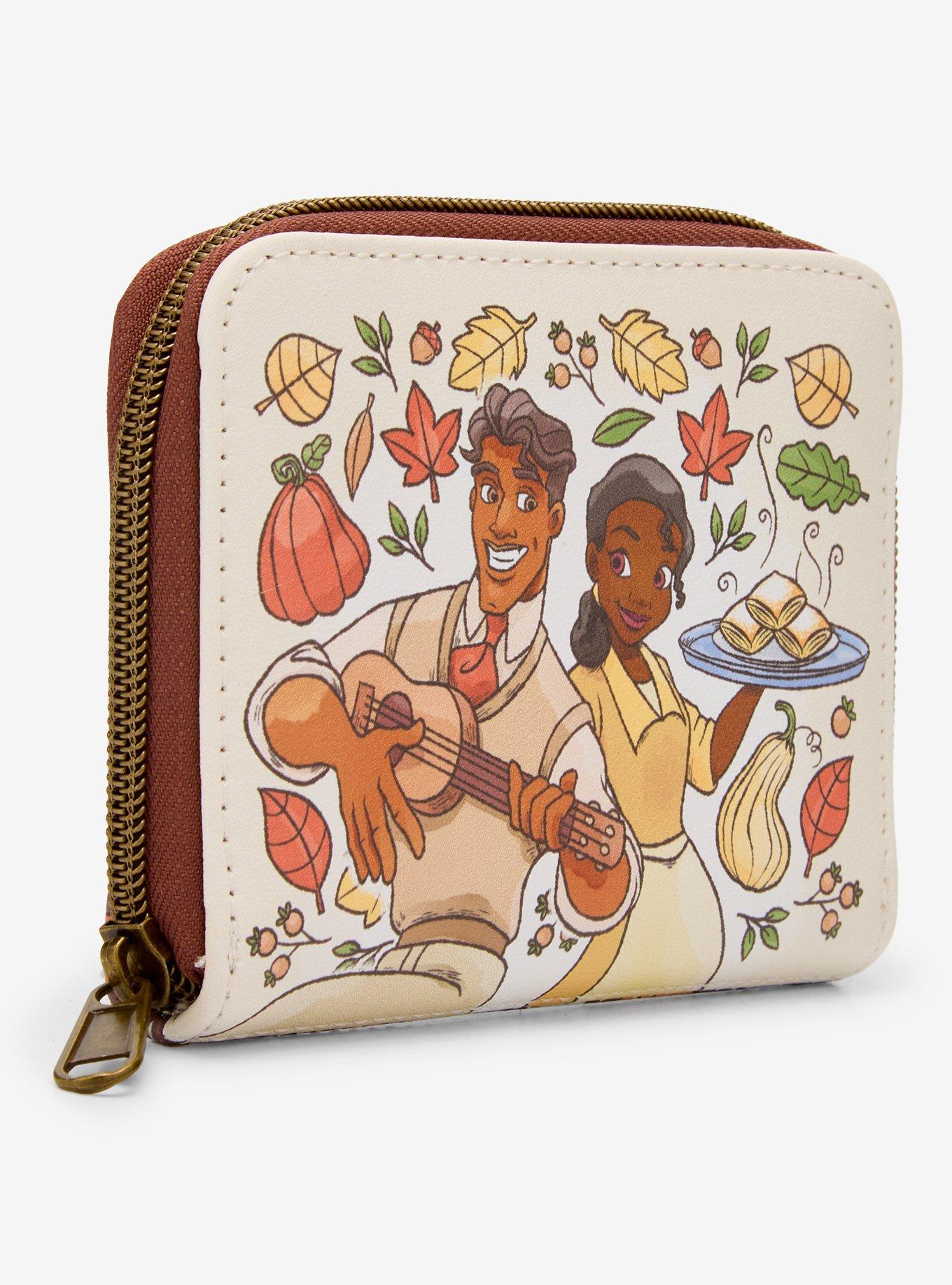 Loungefly Disney The Princess & The Frog Fall Leaves Mini Zipper Wallet, , hi-res