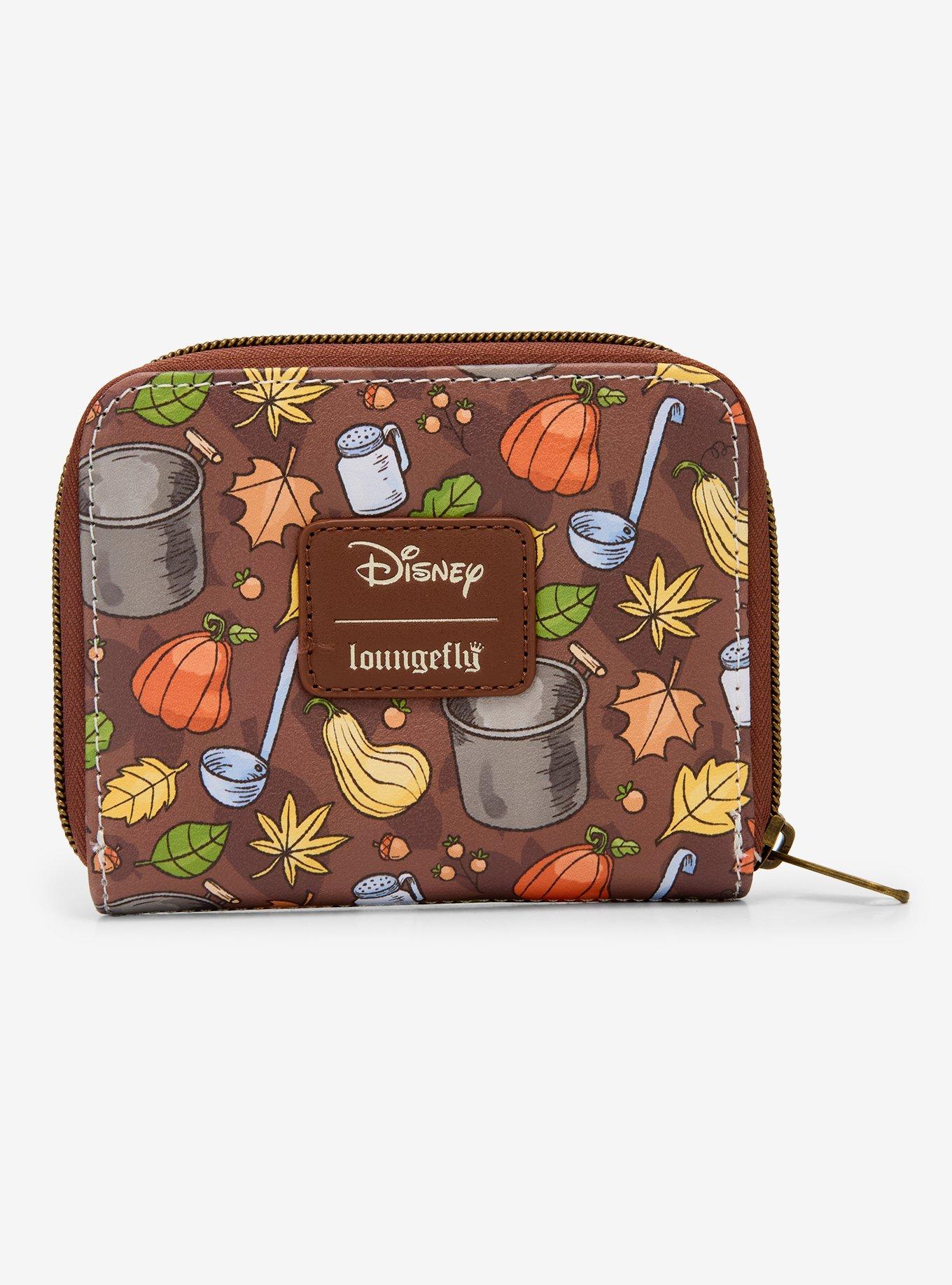 Loungefly Disney The Princess & The Frog Fall Leaves Mini Zipper Wallet, , alternate