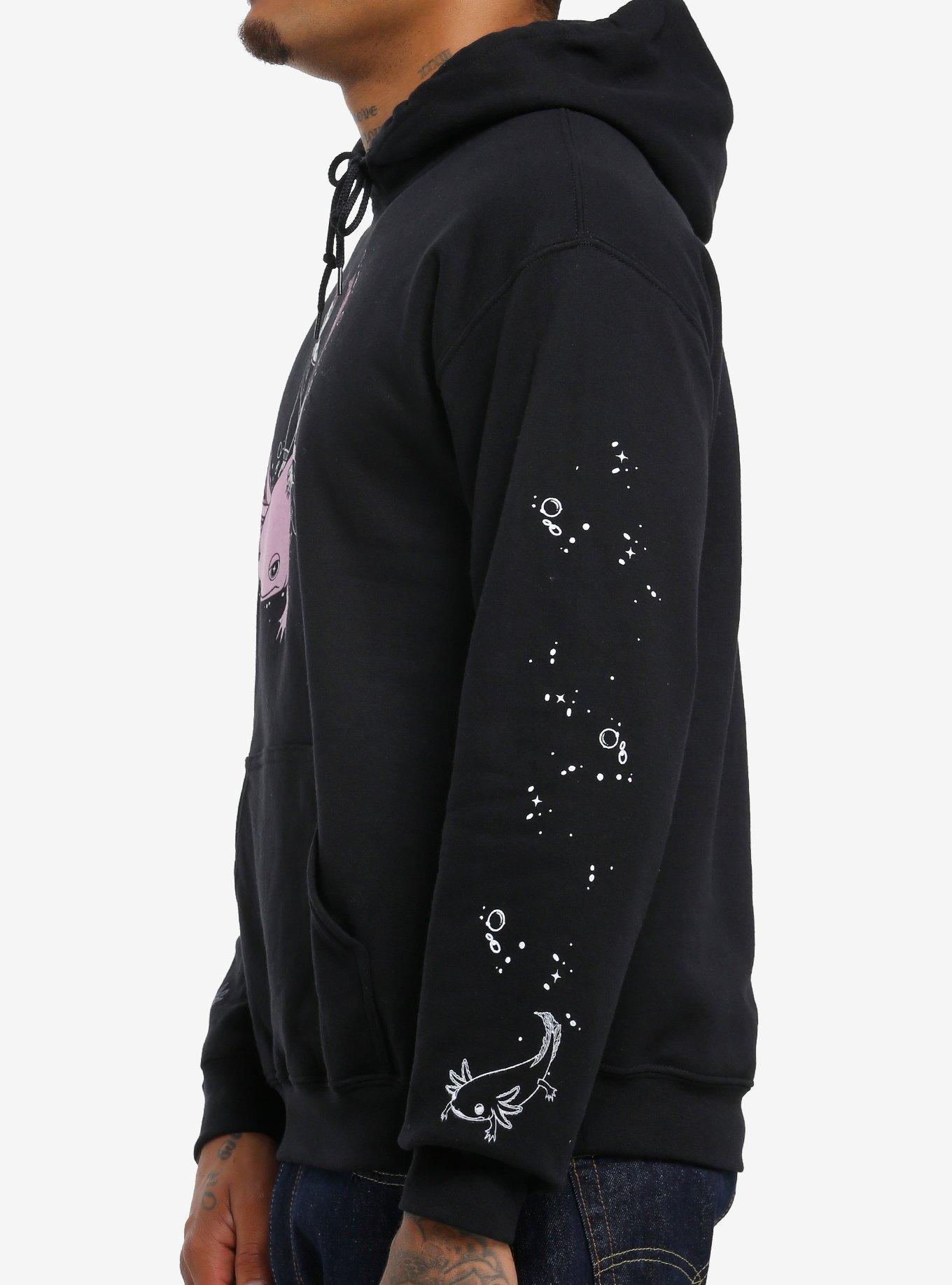 Future Fantasy Axolotl Hoodie By Nico Salazar, BLACK, alternate
