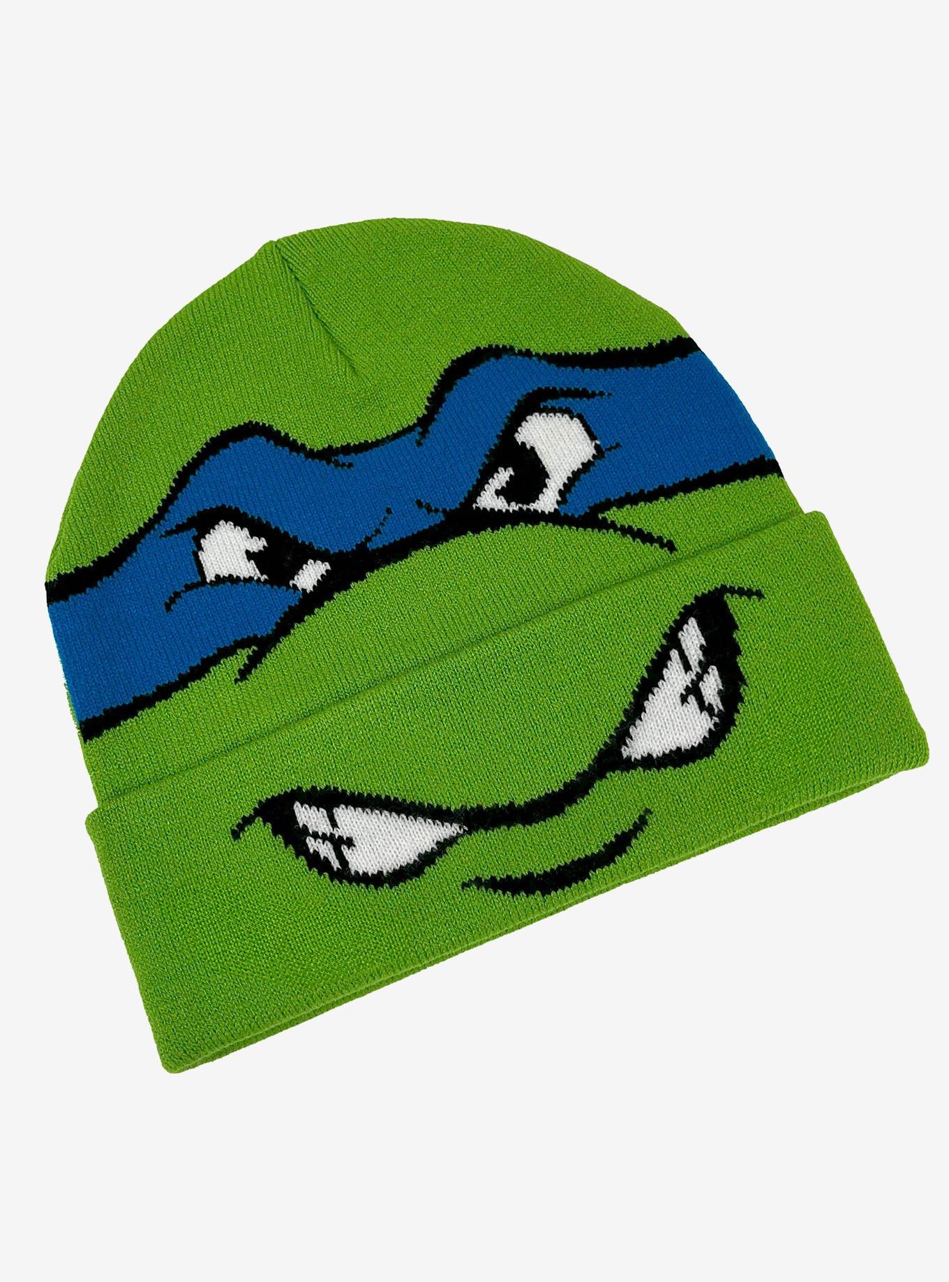 Teenage Mutant Ninja Turtles Leonardo Face Acrylic Knit Beanie, , alternate