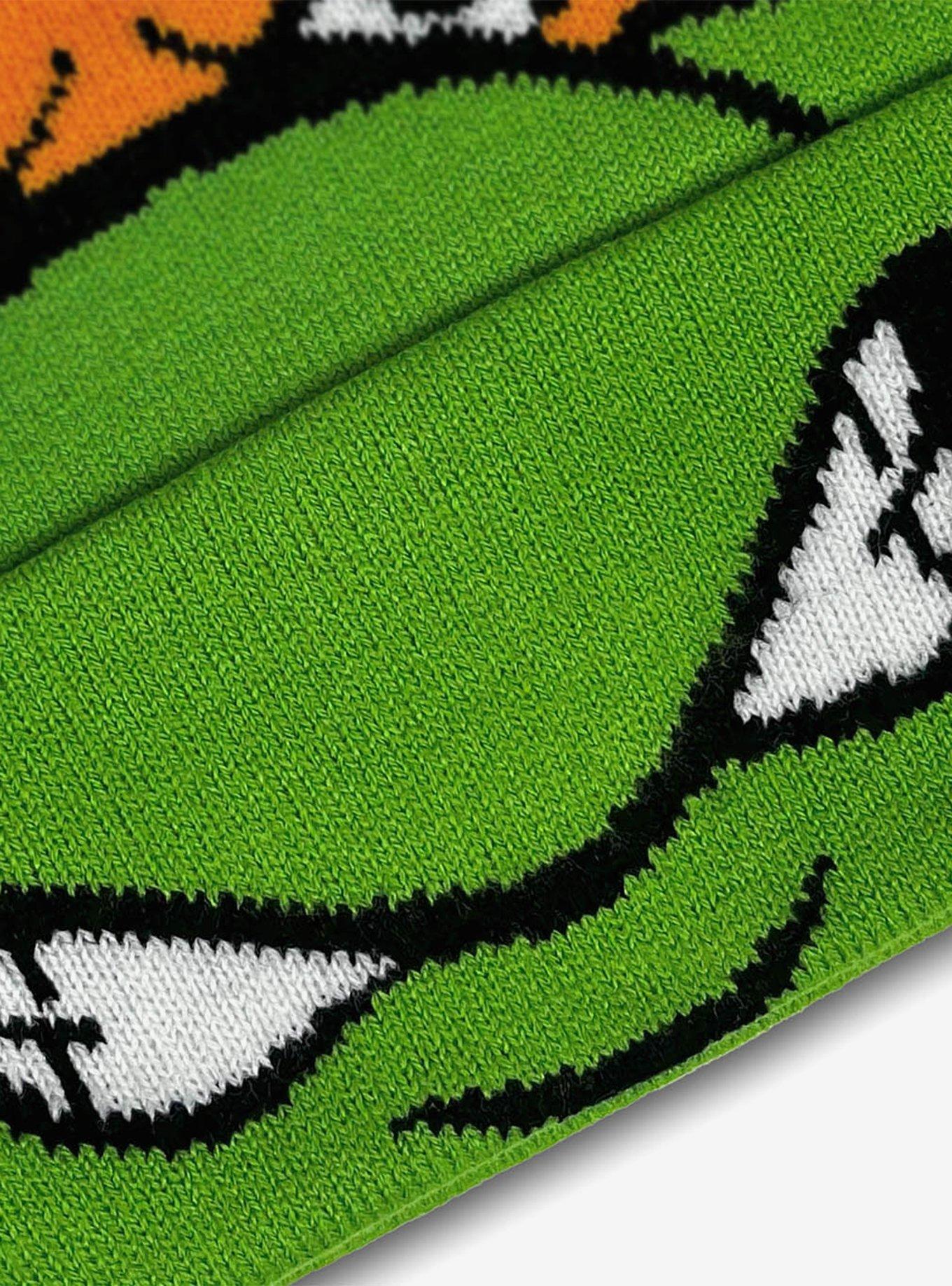 Teenage Mutant Ninja Turtles Michelangelo Face Acrylic Knit Beanie, , hi-res