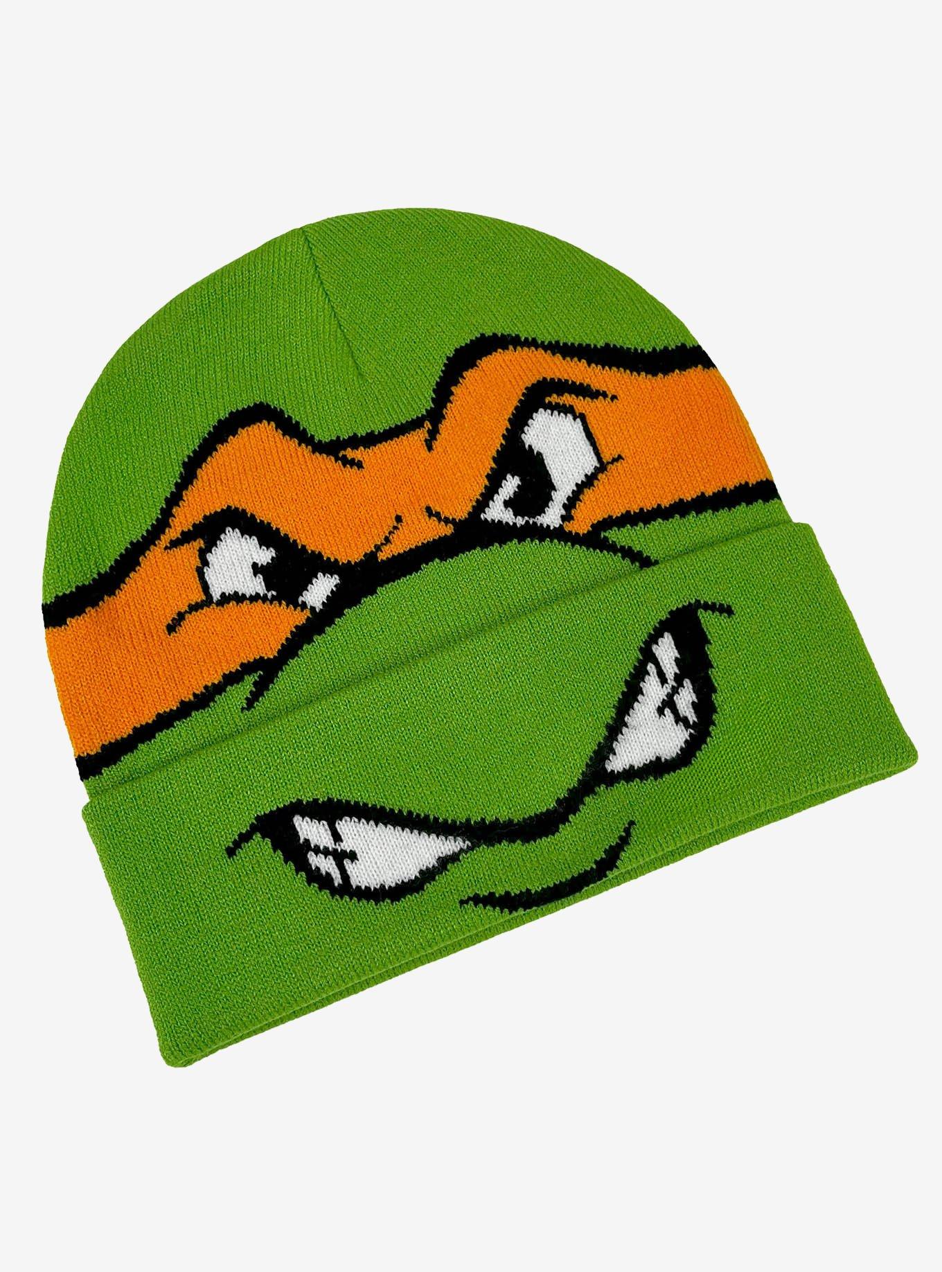 Teenage Mutant Ninja Turtles Michelangelo Face Acrylic Knit Beanie, , alternate