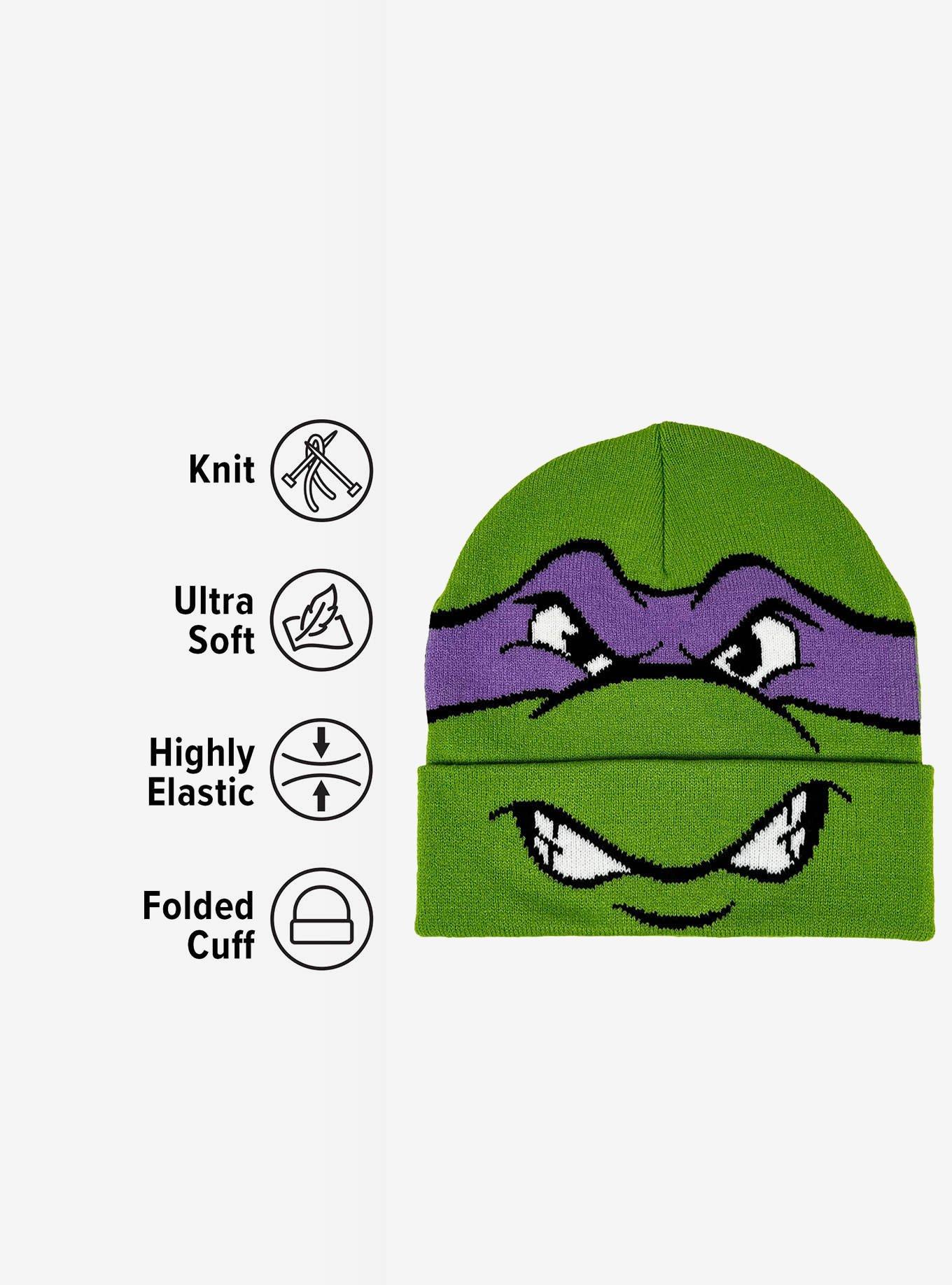 Teenage Mutant Ninja Turtles Donatello Face Acrylic Knit Beanie, , alternate
