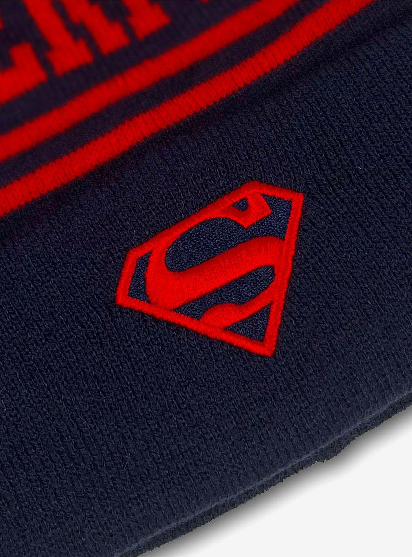 DC Comics Superman Acrylic Knit Beanie With Pom, , hi-res