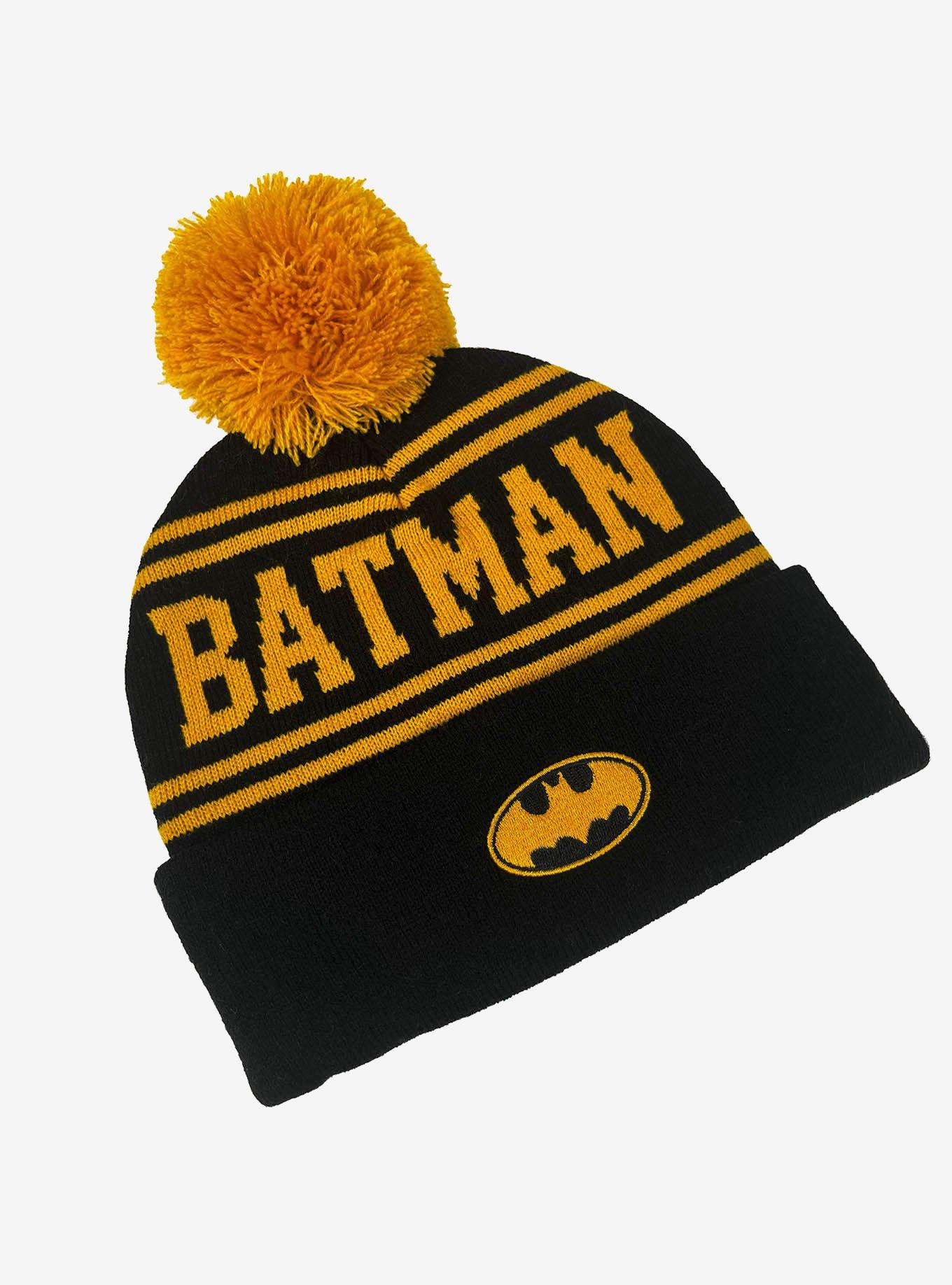DC Comics Batman Acrylic Knit Beanie With Pom, , alternate