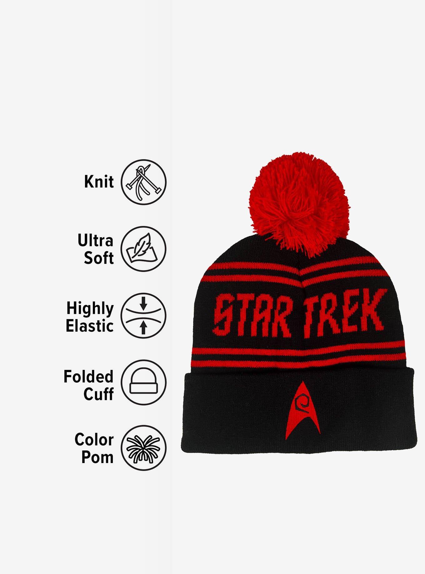 Star Trek Engineering Acrylic Knit Beanie With Pom, , alternate