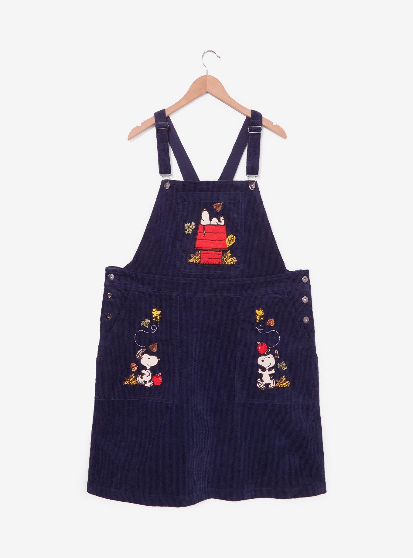 Peanuts Snoopy Fall Corduroy Overall Plus Size Dress - BoxLunch Exclusive, , hi-res