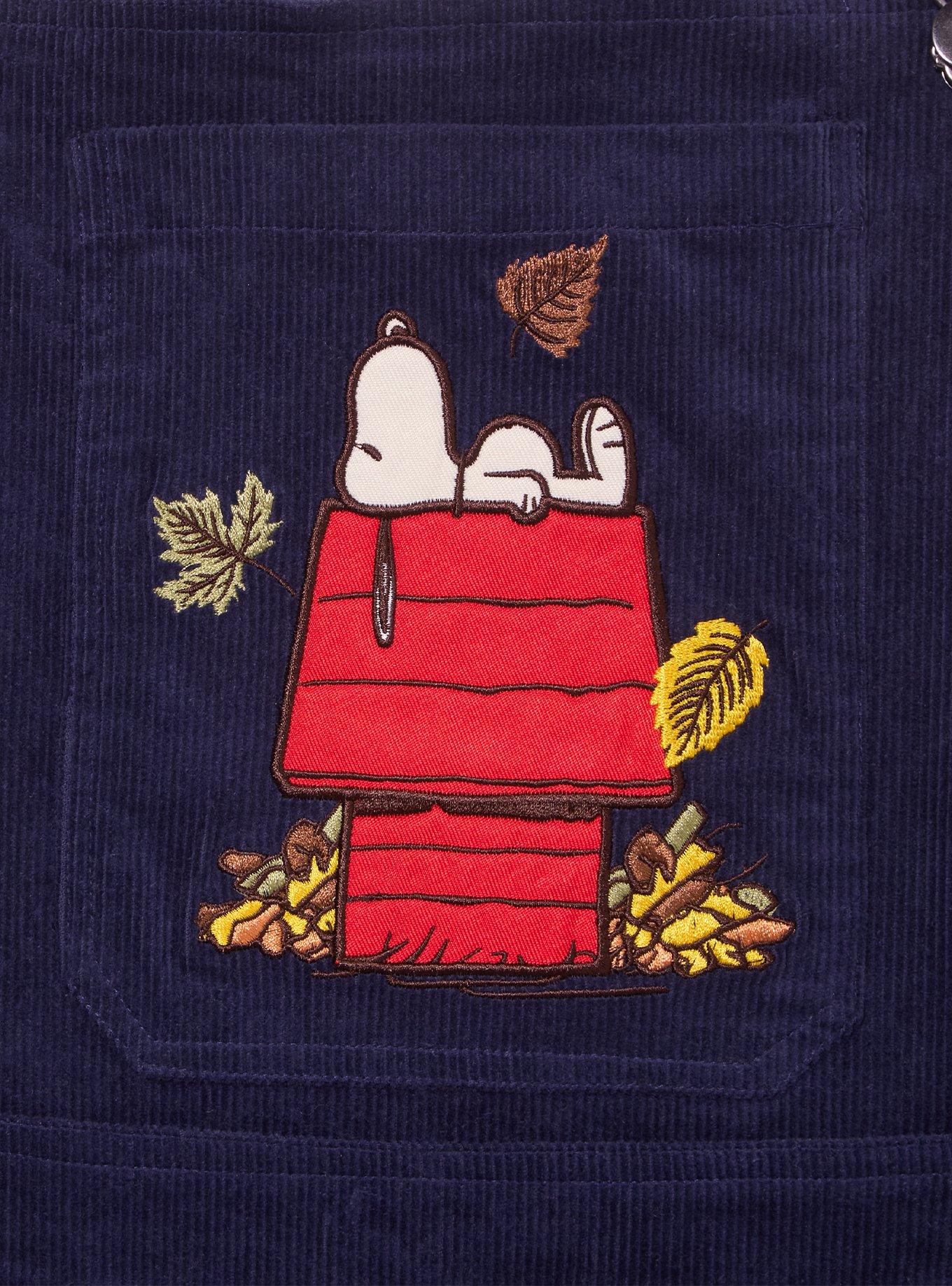 Peanuts Snoopy Fall Corduroy Overall Plus Size Dress - BoxLunch Exclusive, DENIM, alternate