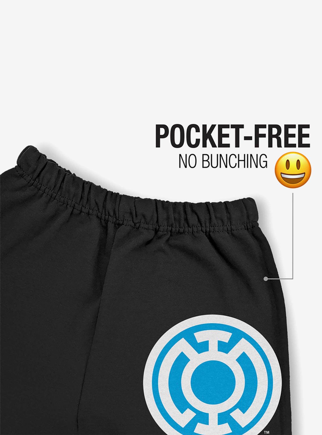DC Comics Green Lantern Core Blackest Night Blue Lantern Sweatpants, BLACK, alternate