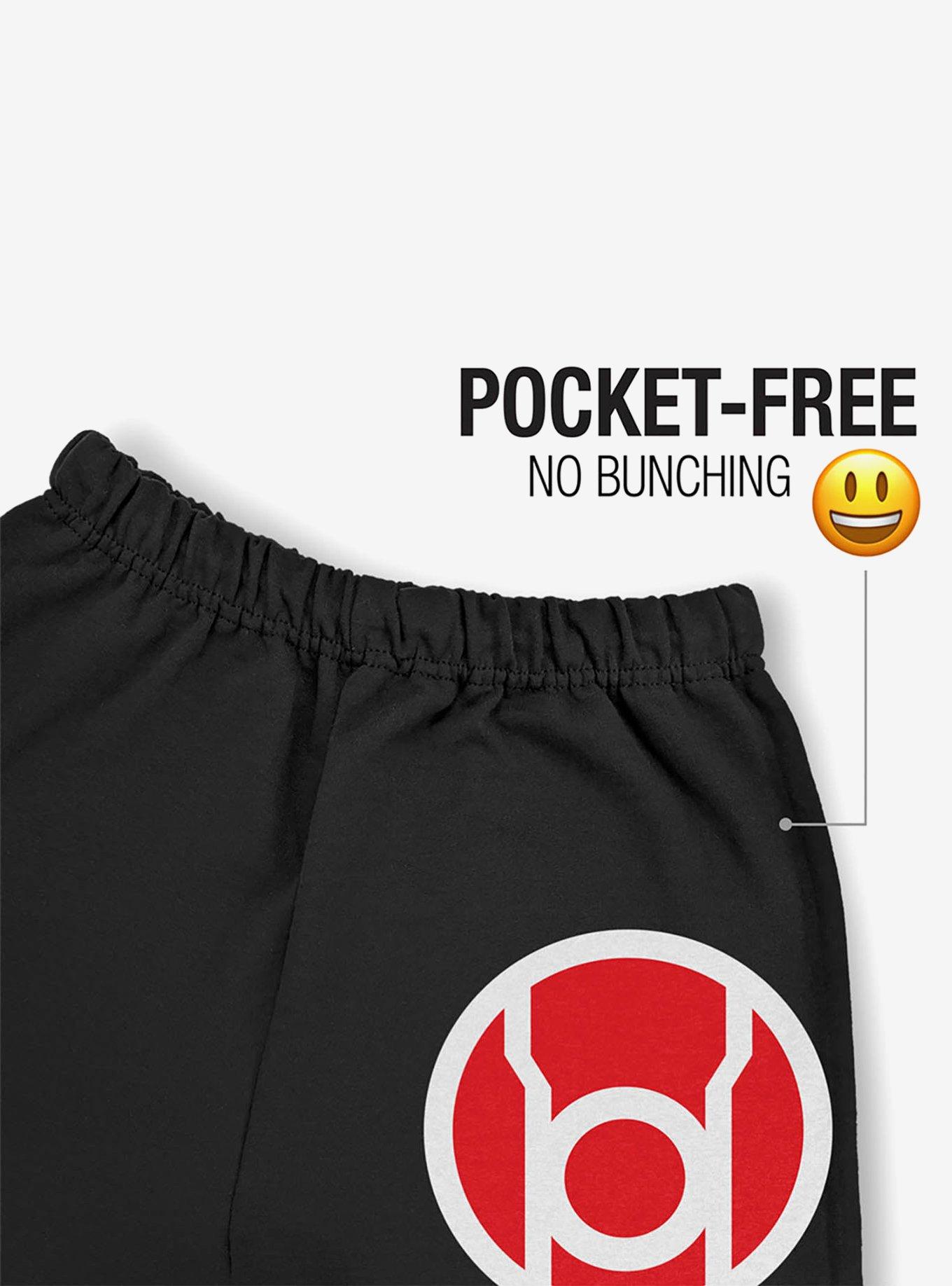 DC Comics Green Lantern Core Blackest Night Red Lantern Logo Sweatpants, BLACK, alternate