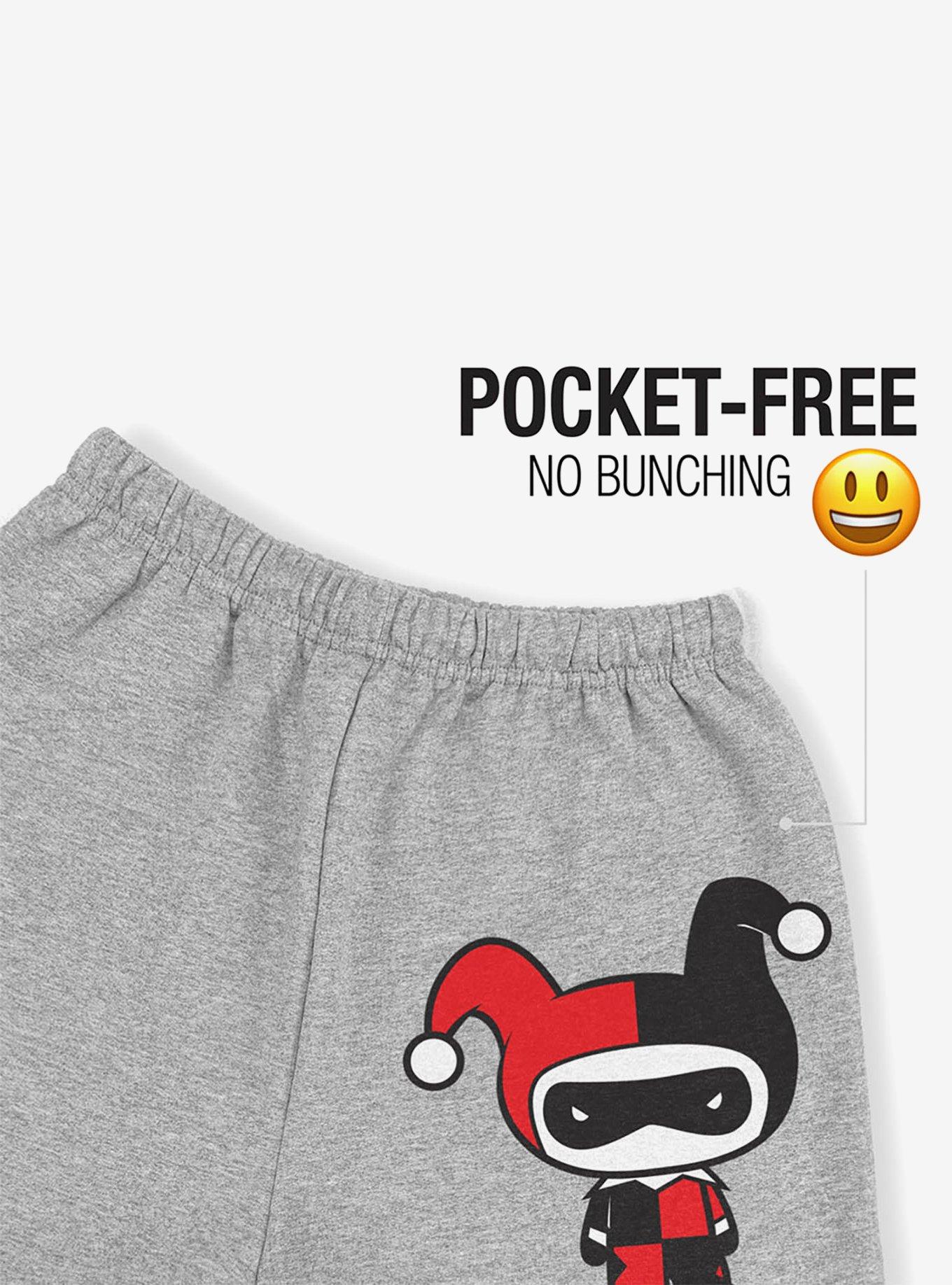 DC Comics Harley Quinn Cute Chibi Character Sweatpants, ATHLETIC HEATHER, alternate
