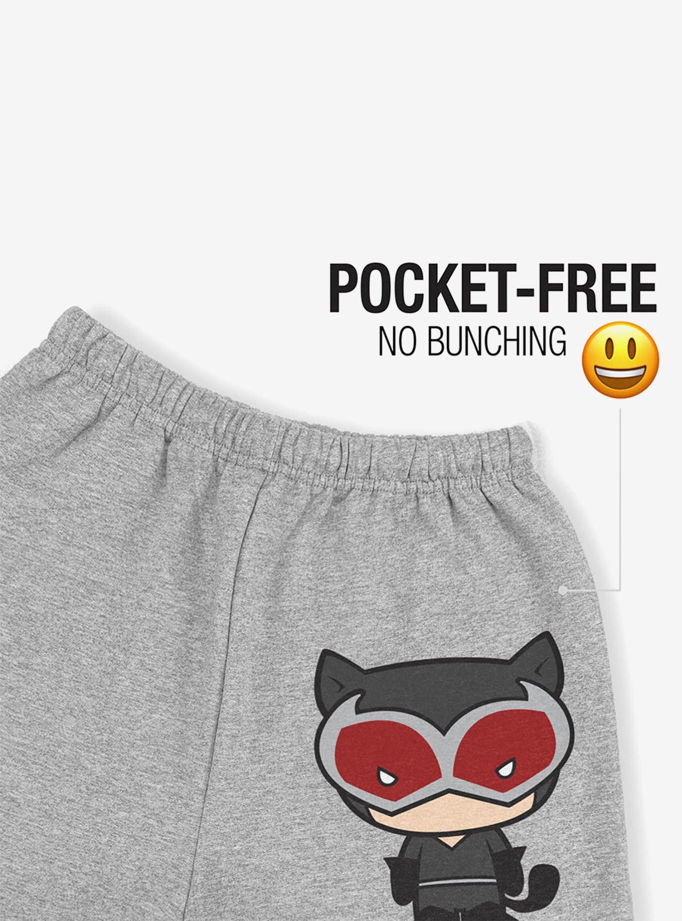 DC Comics Catwoman Cute Chibi Character Sweatpants, ATHLETIC HEATHER, alternate