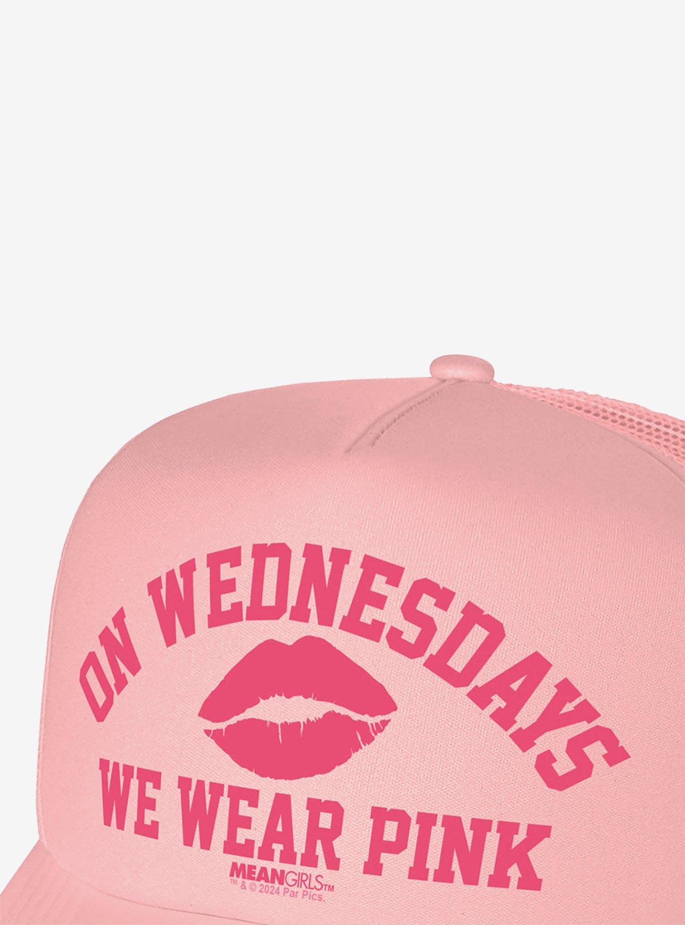 Mean Girls Wednesdays We Wear Pink Foam Trucker Hat, , hi-res