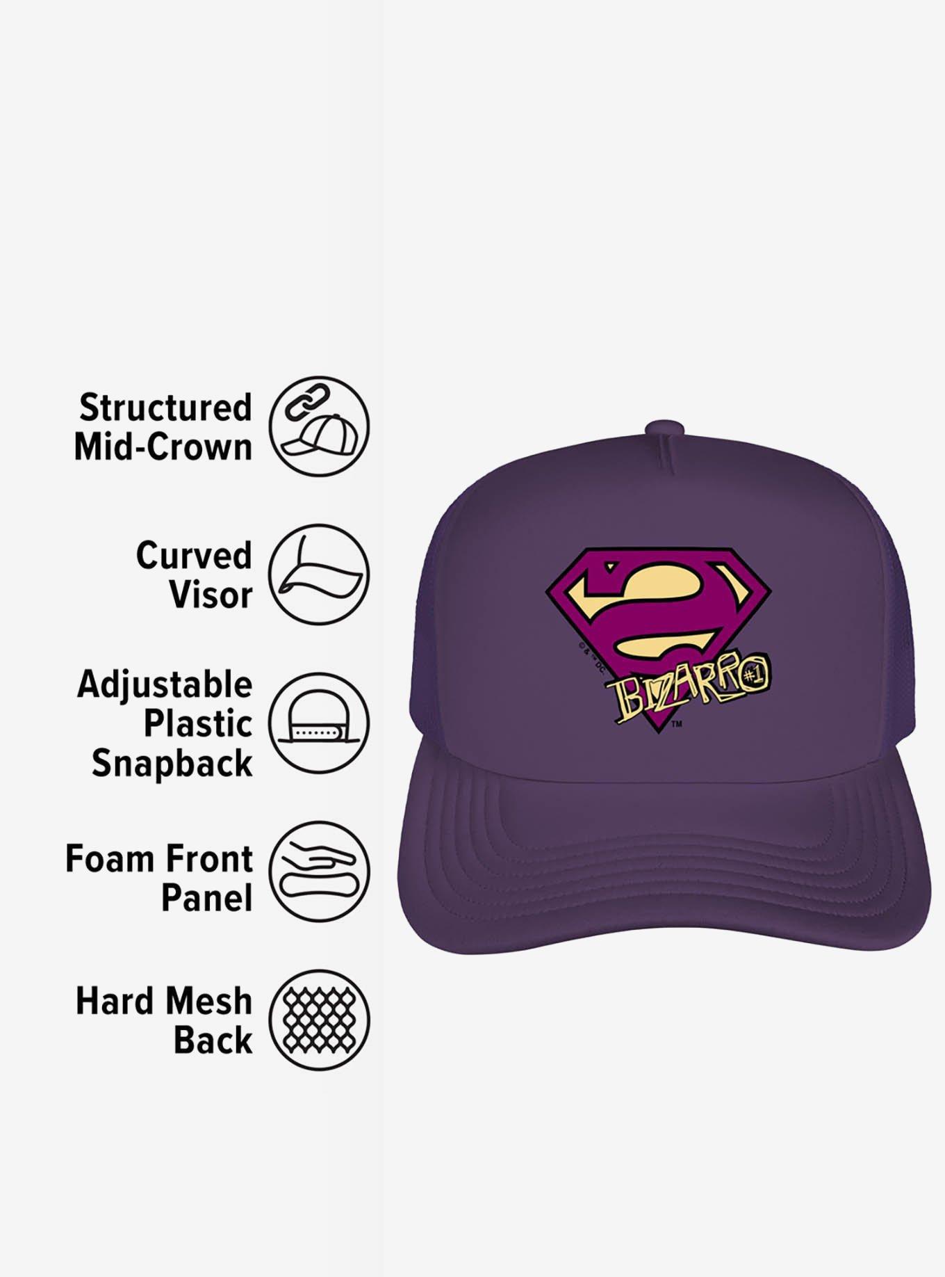 Superman Bizarro Shield Logo Foam Trucker Hat, , alternate