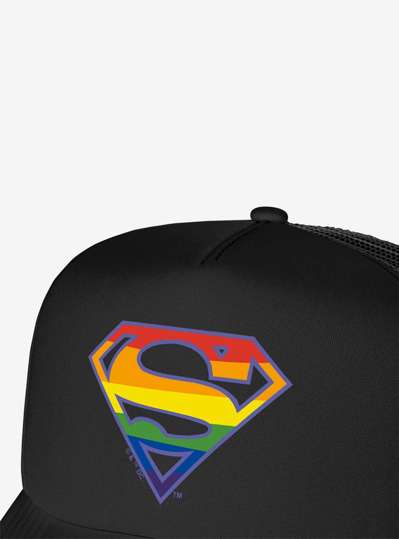 Superman Rainbow Shield Logo Foam Trucker Hat, , hi-res