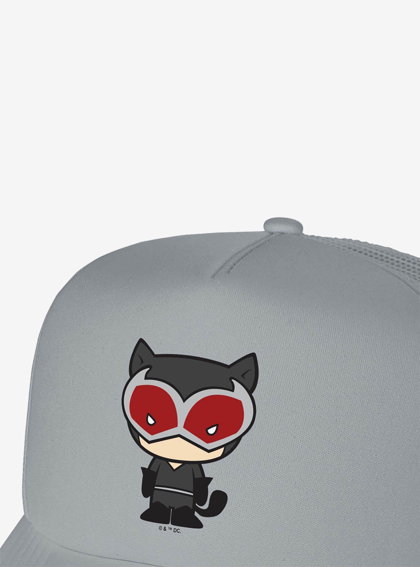 Batman Catwoman Cute Chibi Character Foam Trucker Hat, , hi-res