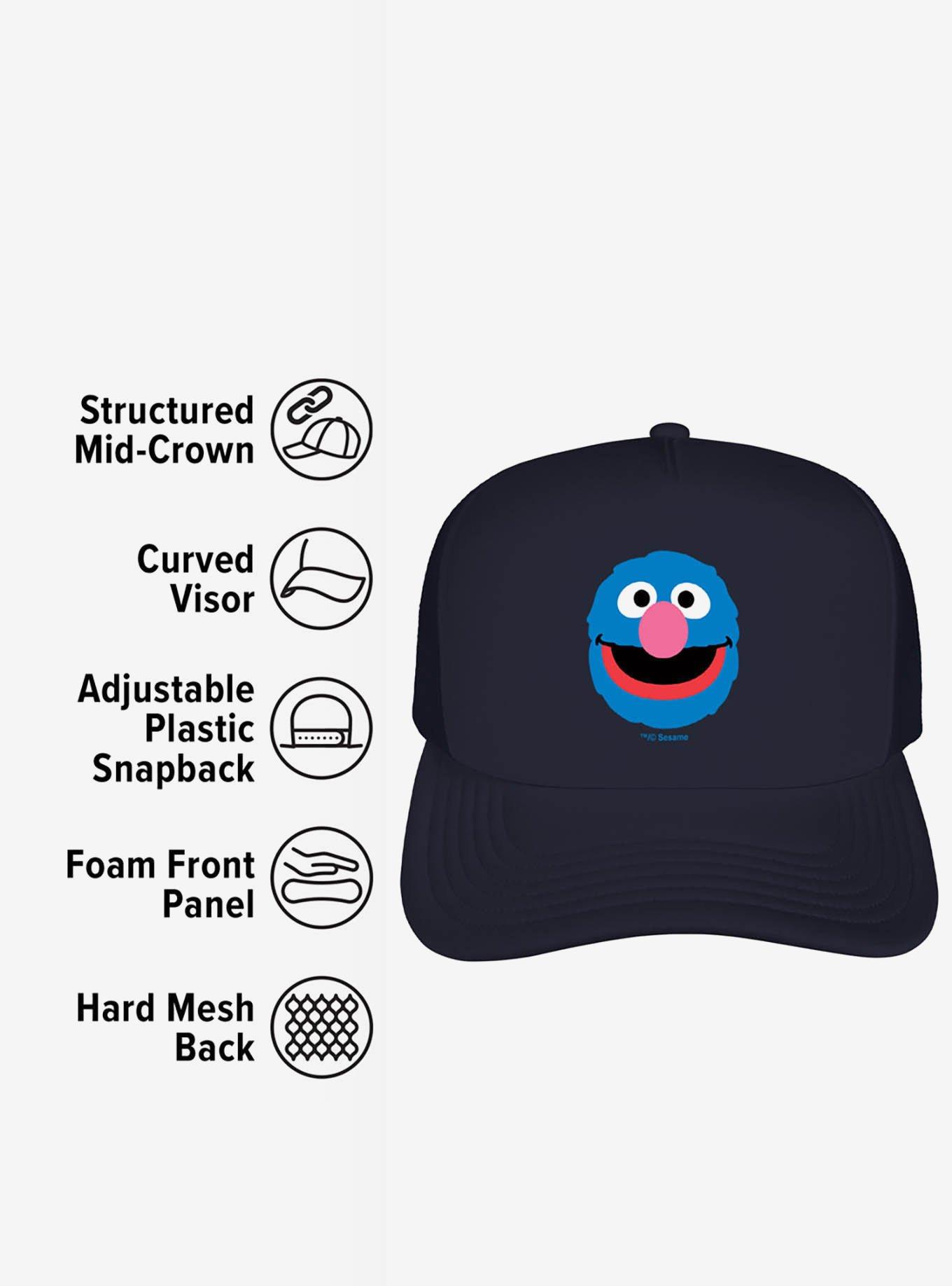 Sesame Street Grover Head Foam Trucker Hat, , alternate