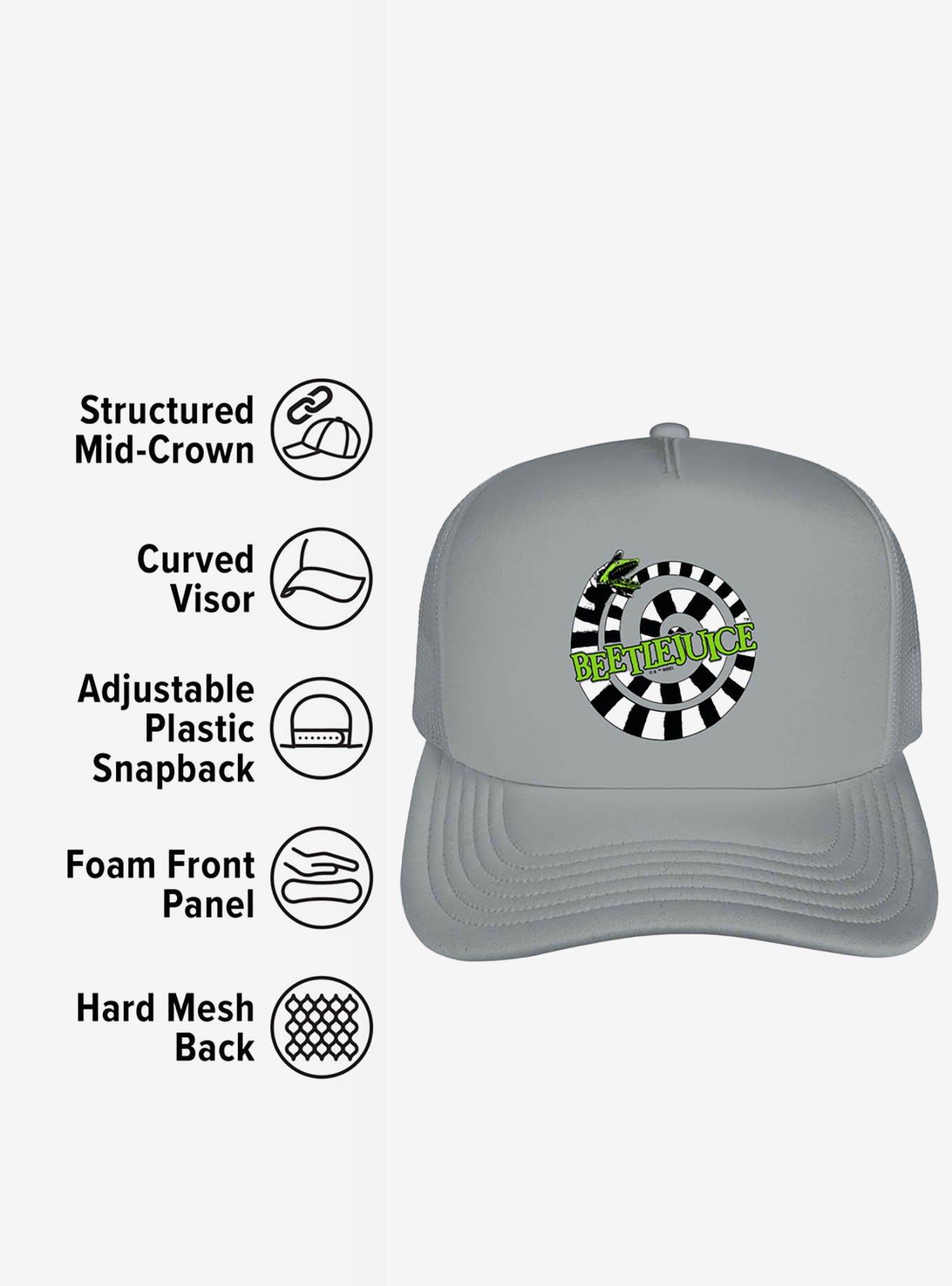 Beetlejuice Sandworm Logo Foam Trucker Hat, , alternate