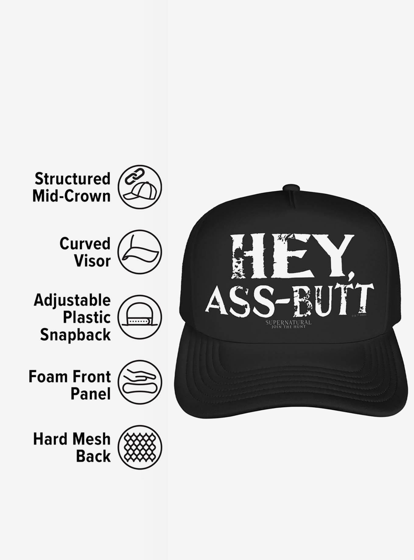 Supernatural Hey Ass-Butt Foam Trucker Hat, , alternate