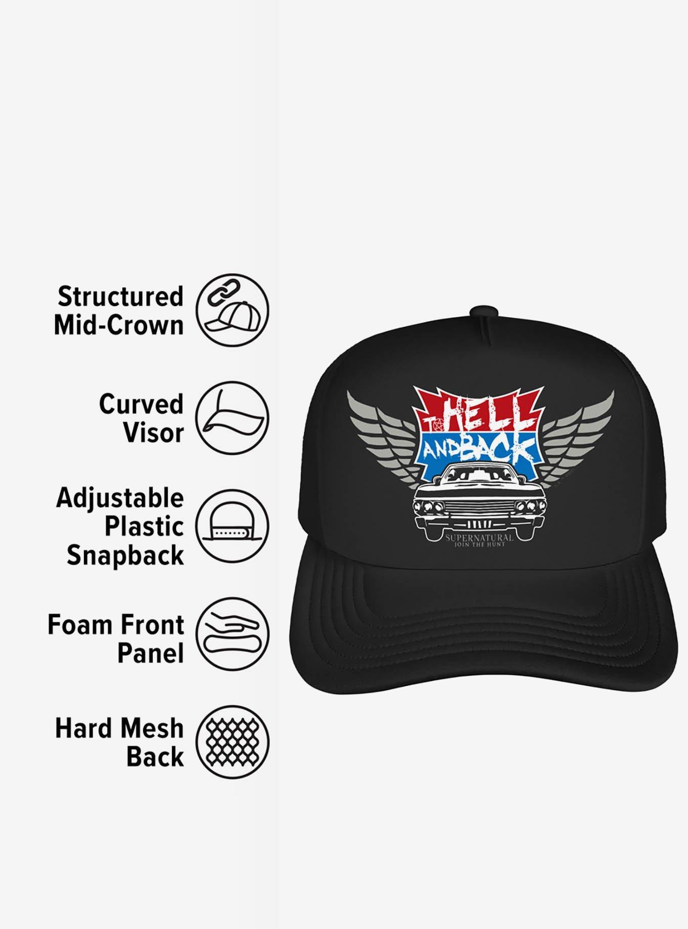Supernatural To Hell And Back Foam Trucker Hat, , alternate