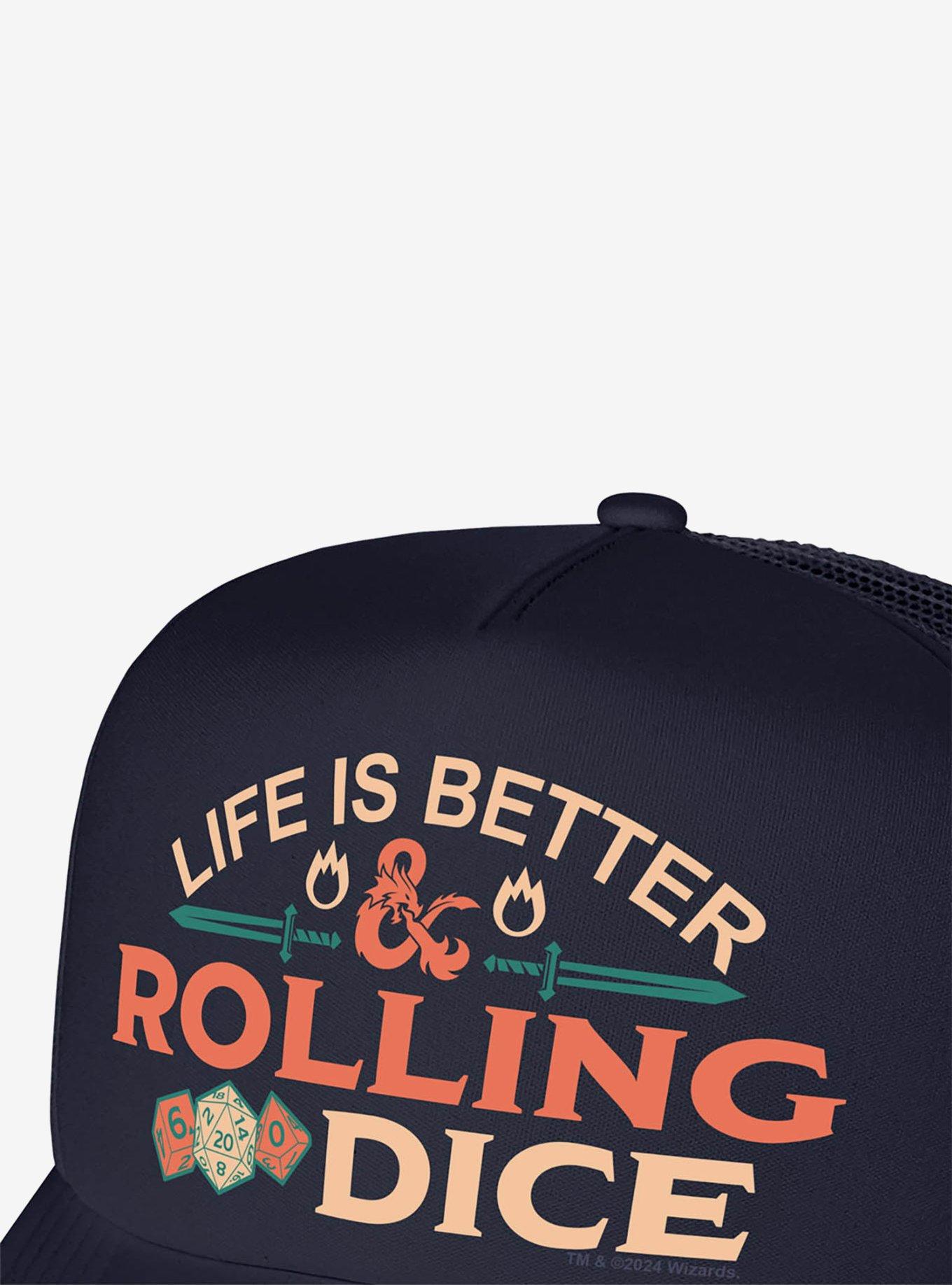 Dungeons And Dragons Life Is Better Rolling Dice Foam Trucker Hat, , hi-res