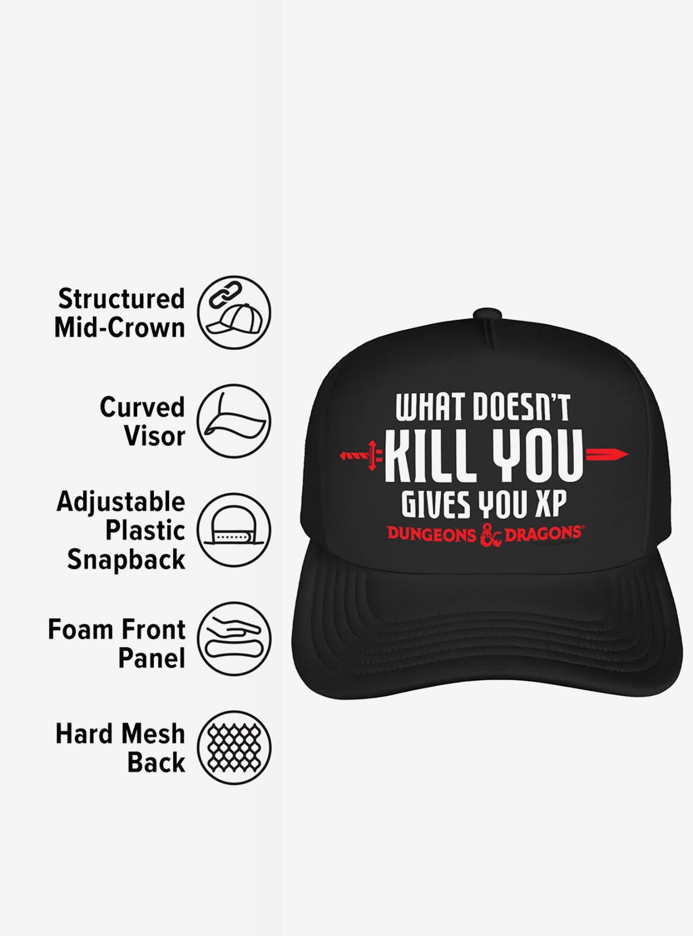 Dungeons And Dragons What Doesn't Kill You Gives You XP Foam Trucker Hat, , alternate