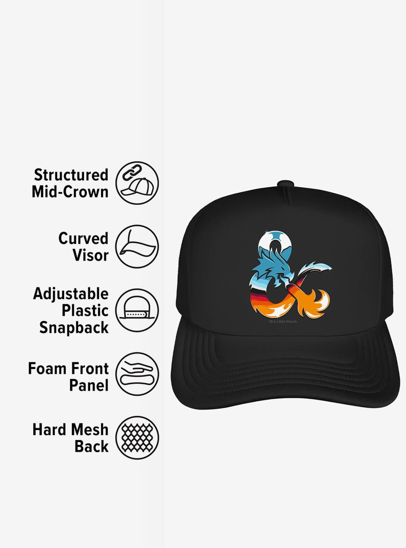Dungeons And Dragons Chrome Ampersand Foam Trucker Hat, , alternate