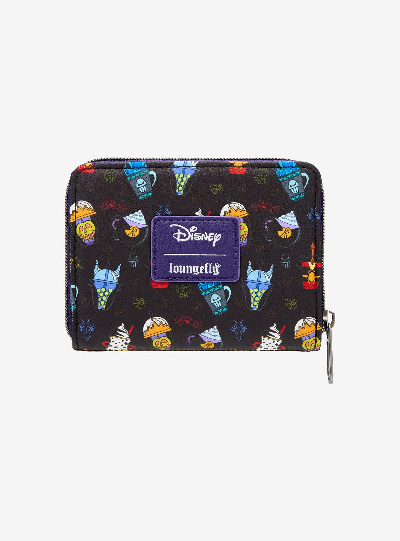 Loungefly Disney Villains Drinks Mini Zipper Wallet, , alternate
