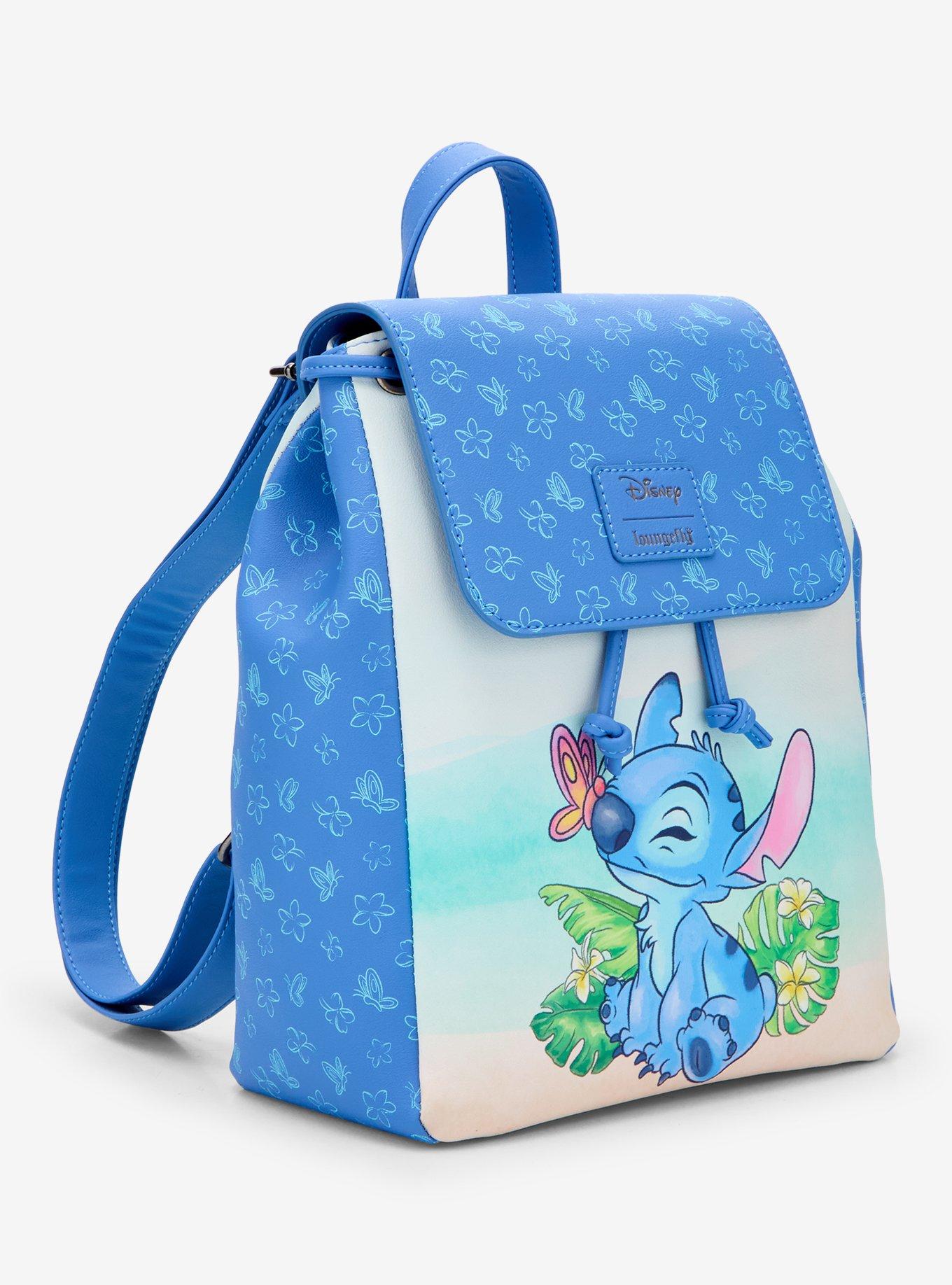 Loungefly Disney Stitch Scrump Butterfly Slouch Mini Backpack, , hi-res