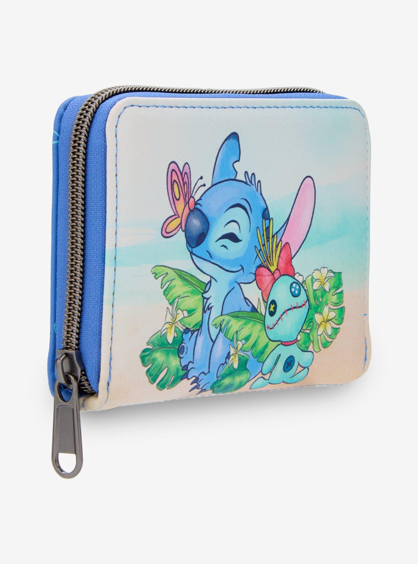Loungefly Disney Stitch Scrump Butterfly Mini Zipper Wallet, , hi-res