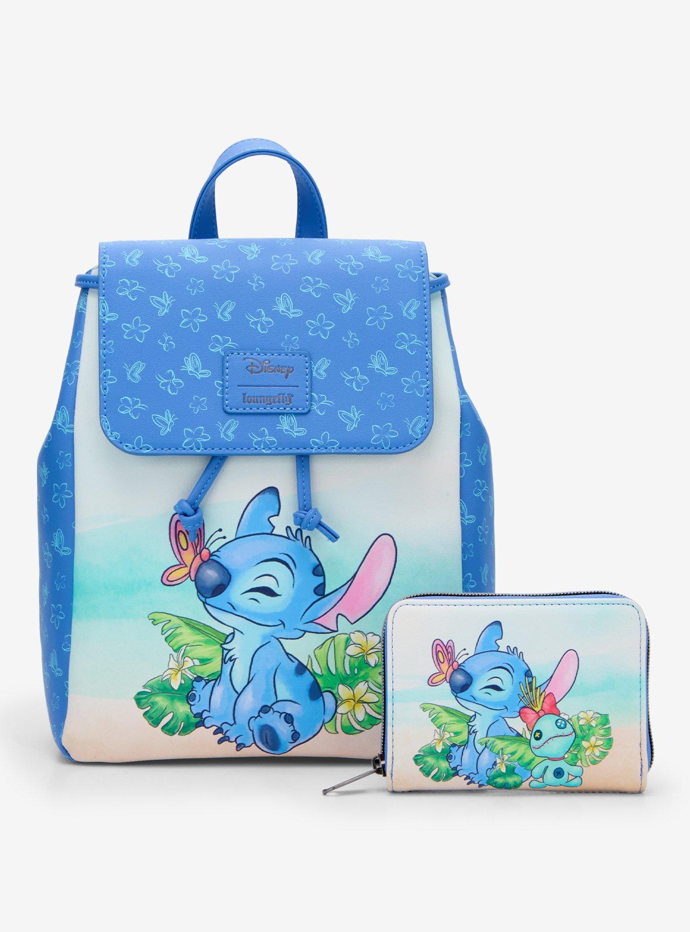 Loungefly Disney Stitch Scrump Butterfly Mini Zipper Wallet, , alternate