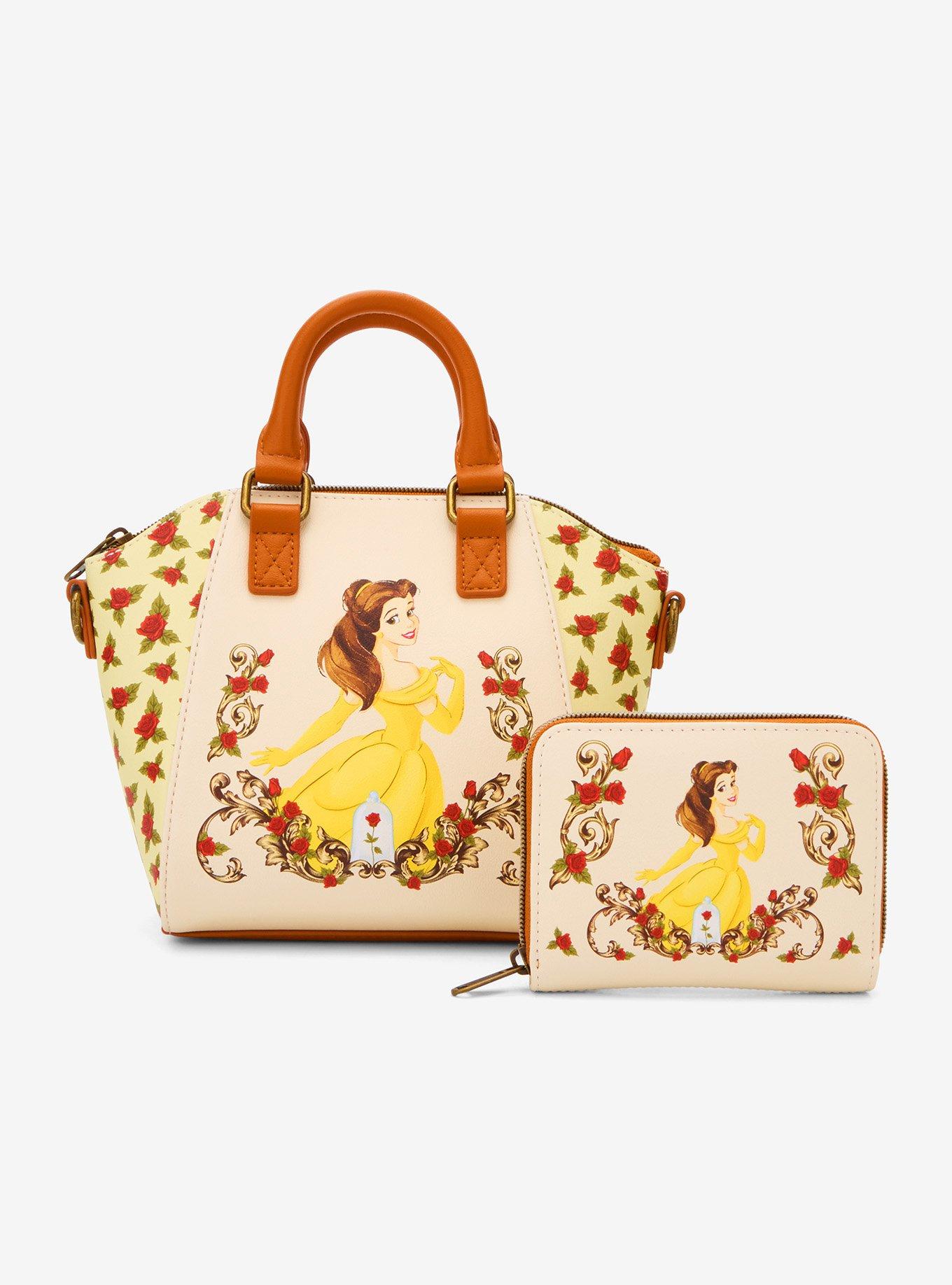 Loungefly Disney Beauty And The Beast Floral Mini Zipper Wallet, , alternate