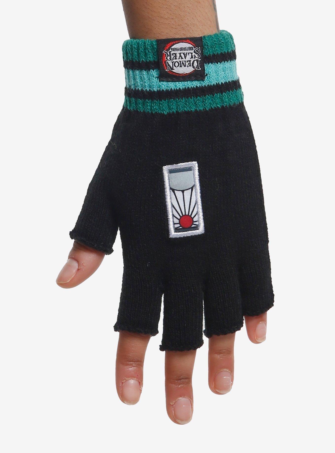 Demon Slayer: Kimetsu No Yaiba Tanjiro Fingerless Gloves, , hi-res