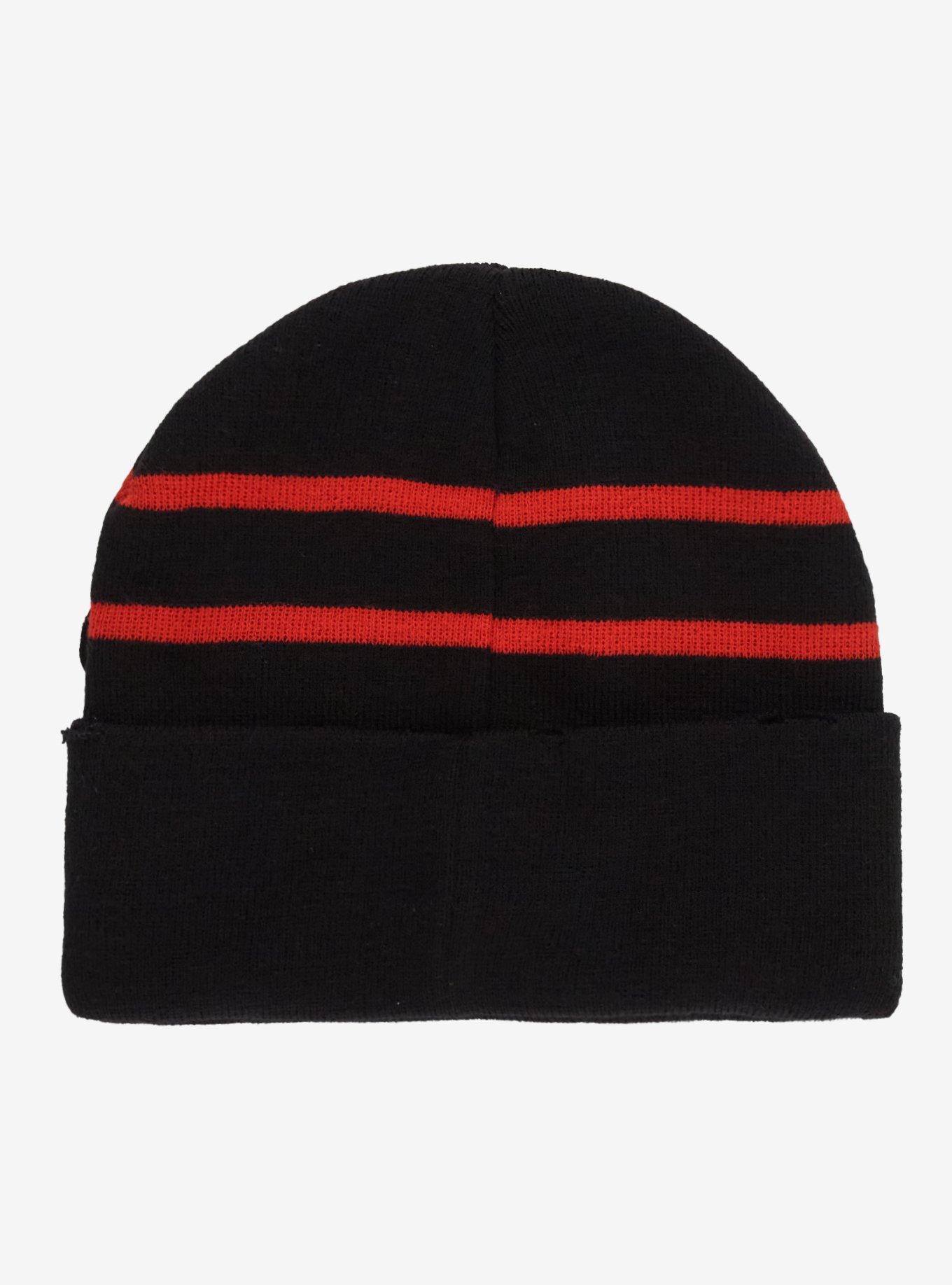 One Piece Straw Hat Jolly Roger Stripe Beanie, , hi-res